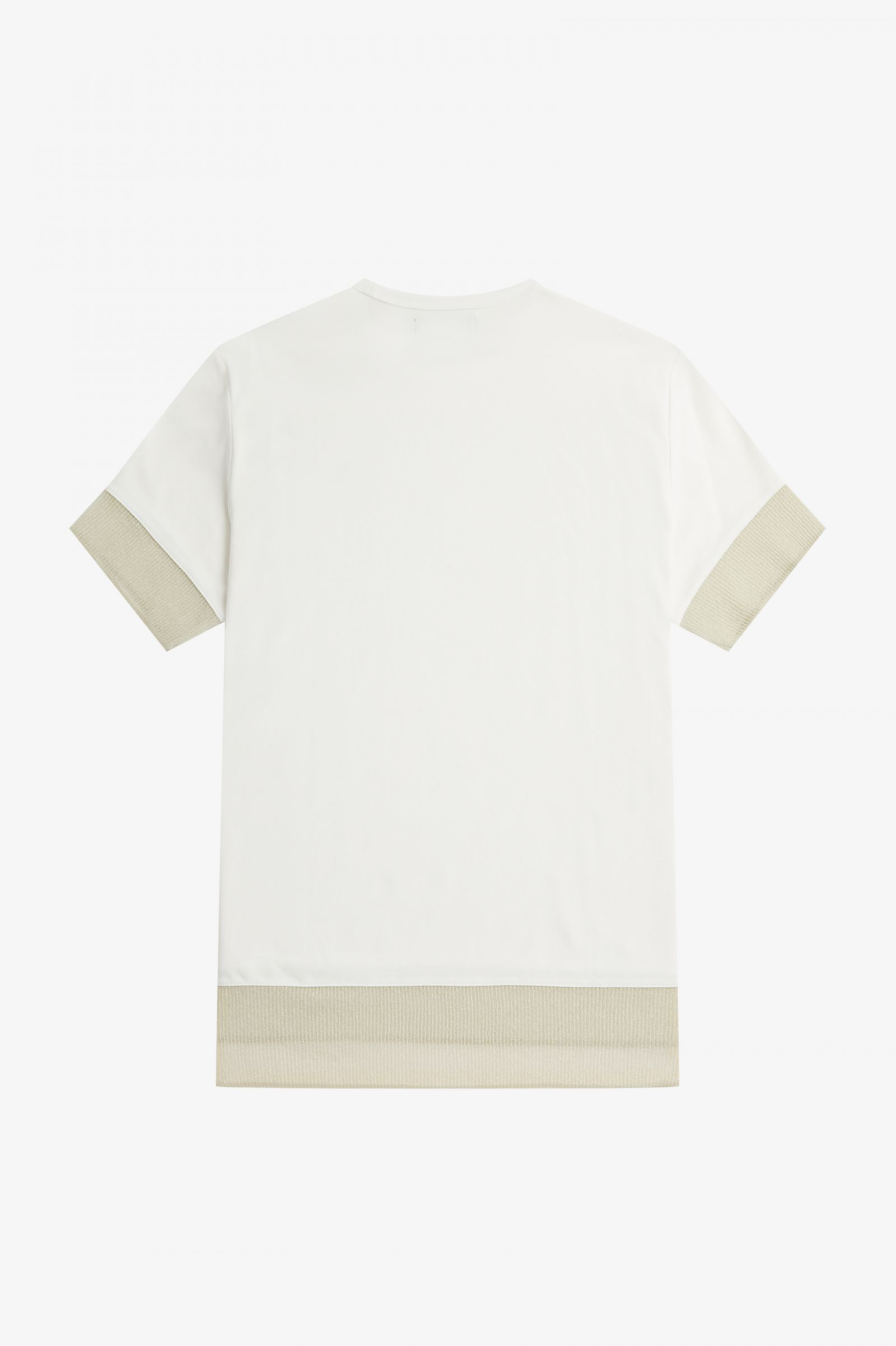 Sheer Trim Piqué T-Shirt Snow White 7039431