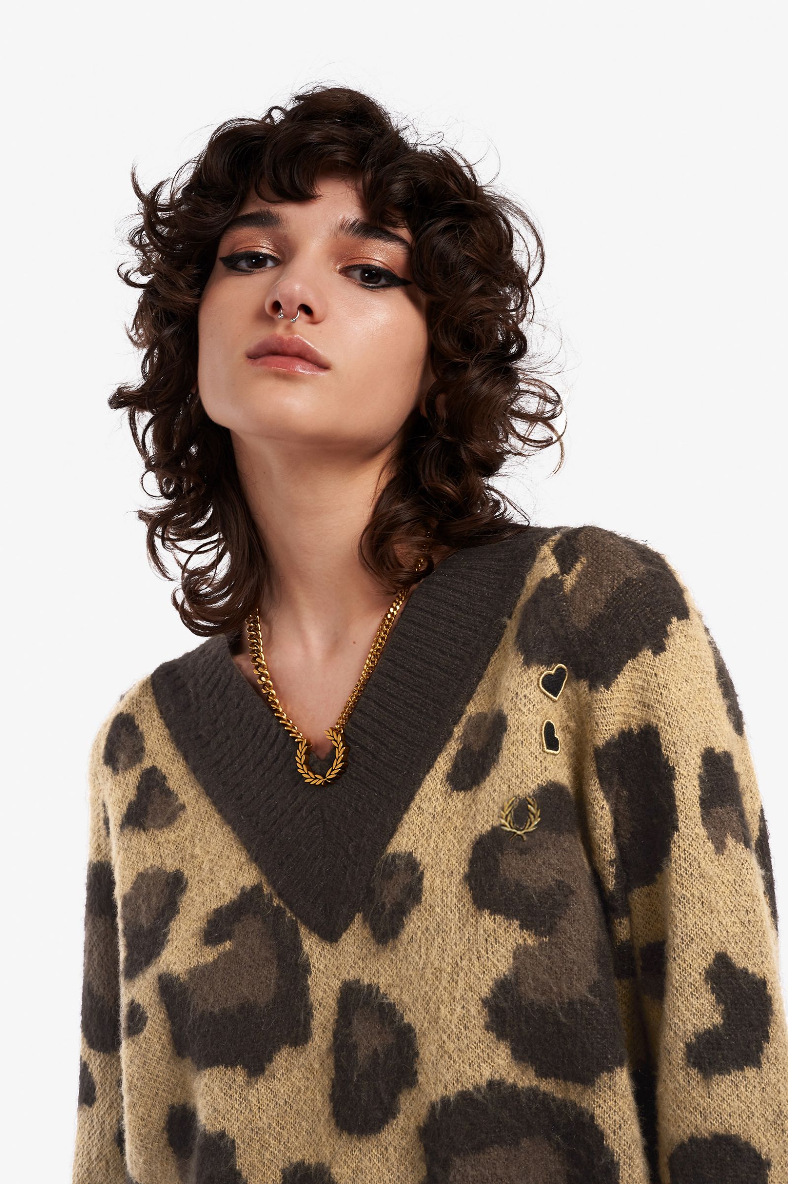 Amy Winehouse FoundationLeopard Knitted Dress Black 7037981