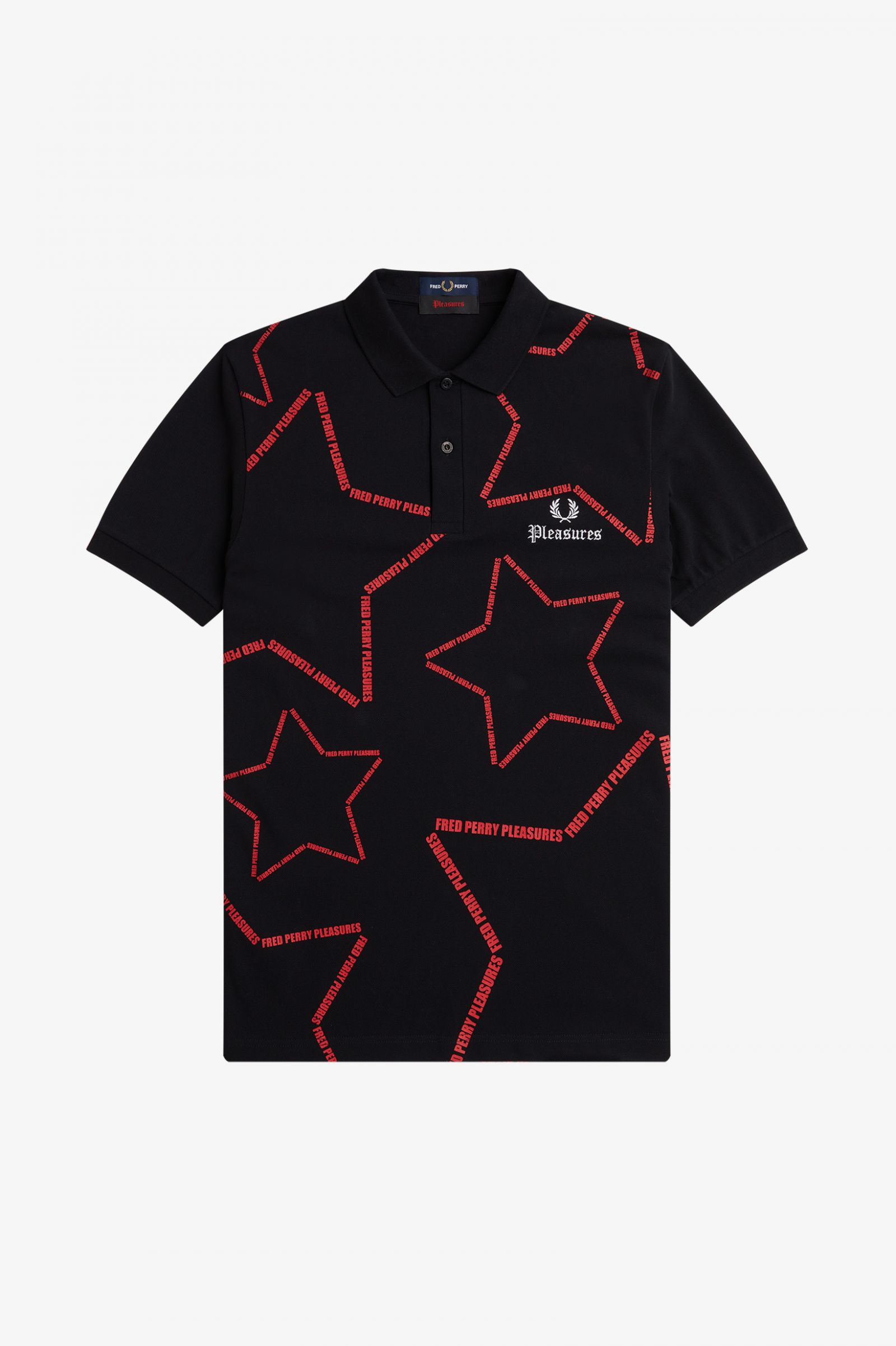 PleasuresStar Fred Perry Shirt Black 7039159