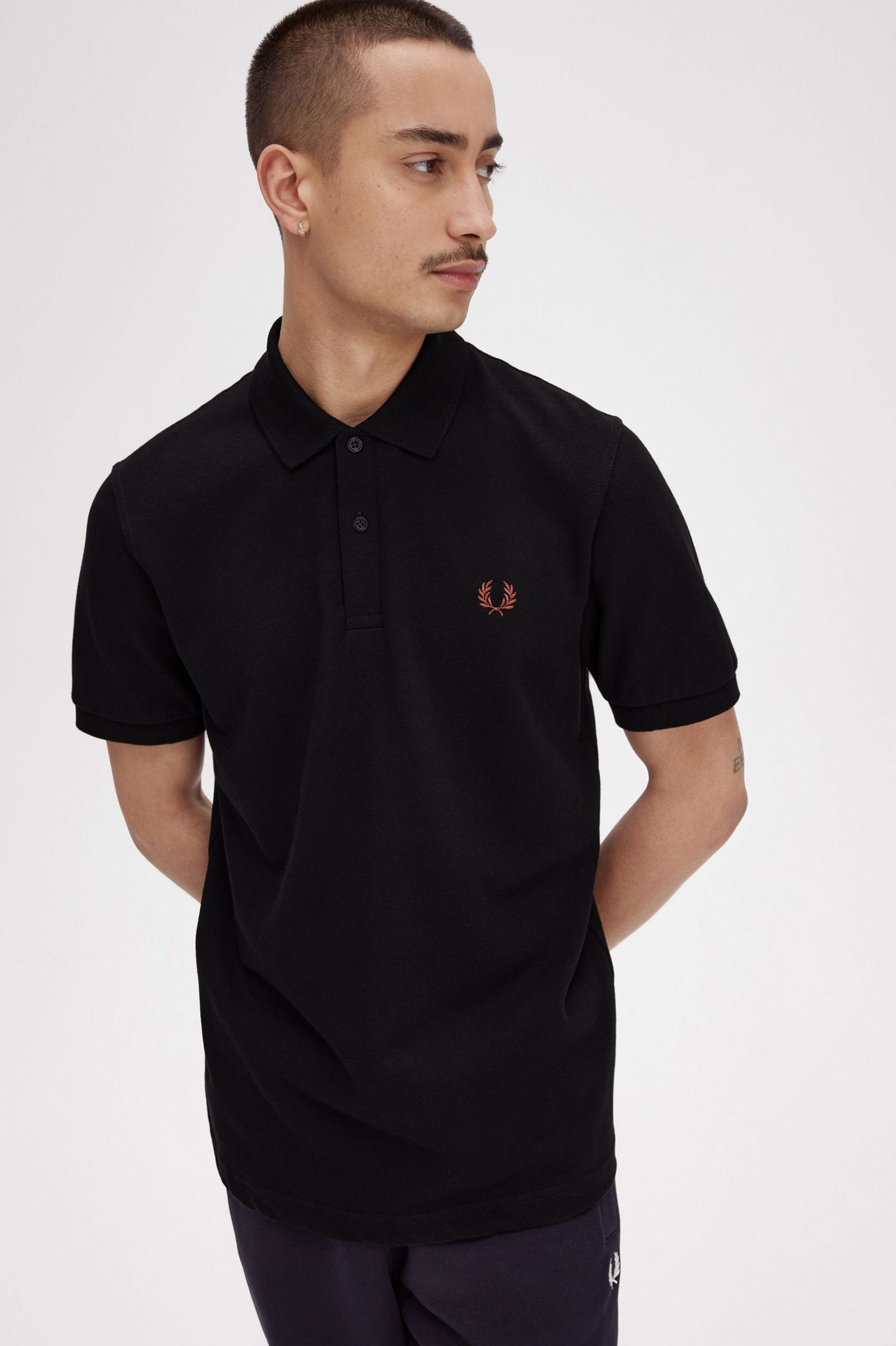 The Fred Perry ShirtM3 Black / Whisky Brown 7038397