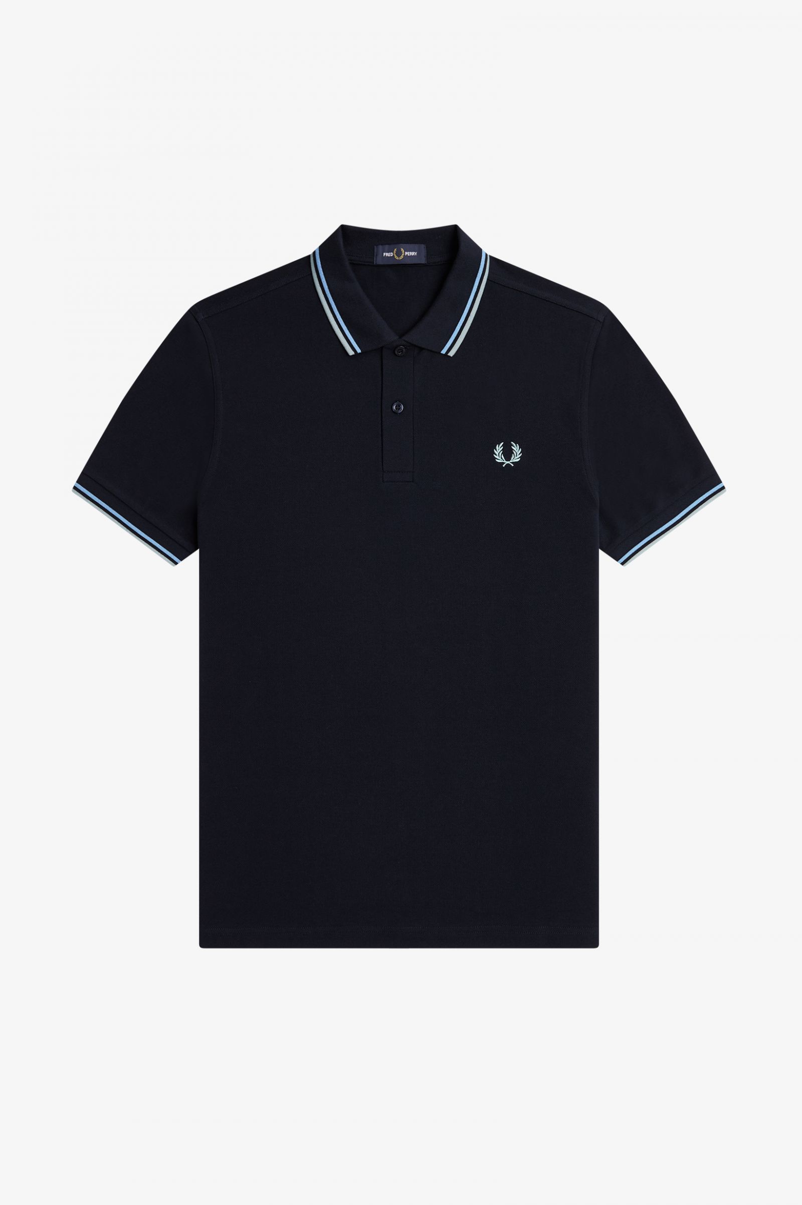 The Fred Perry ShirtM3600 Navy / Soft Blue / Silver Blue 7038525