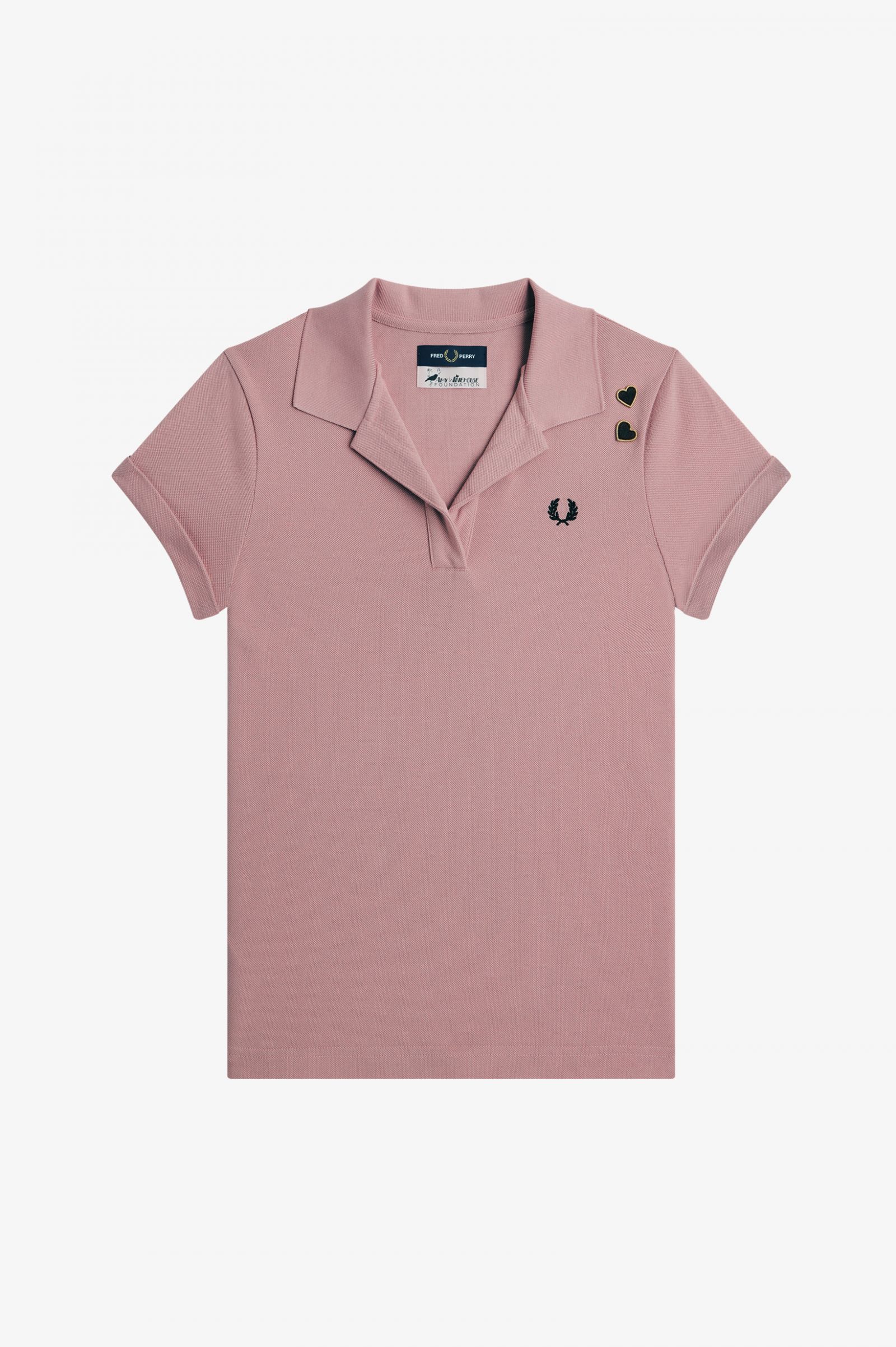 Amy Winehouse FoundationOpen-Collar Piqué Shirt Dusty Rose Pink 7039400