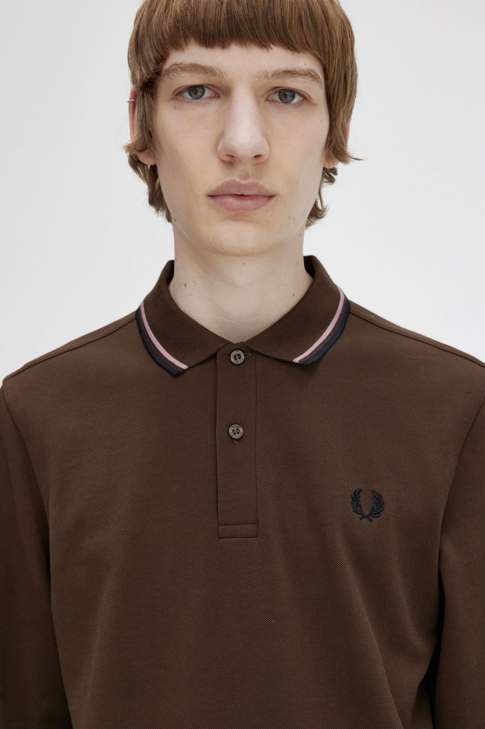 The Fred Perry ShirtM3636 Burnt Tobacco / Dark Pink / Black 7038687