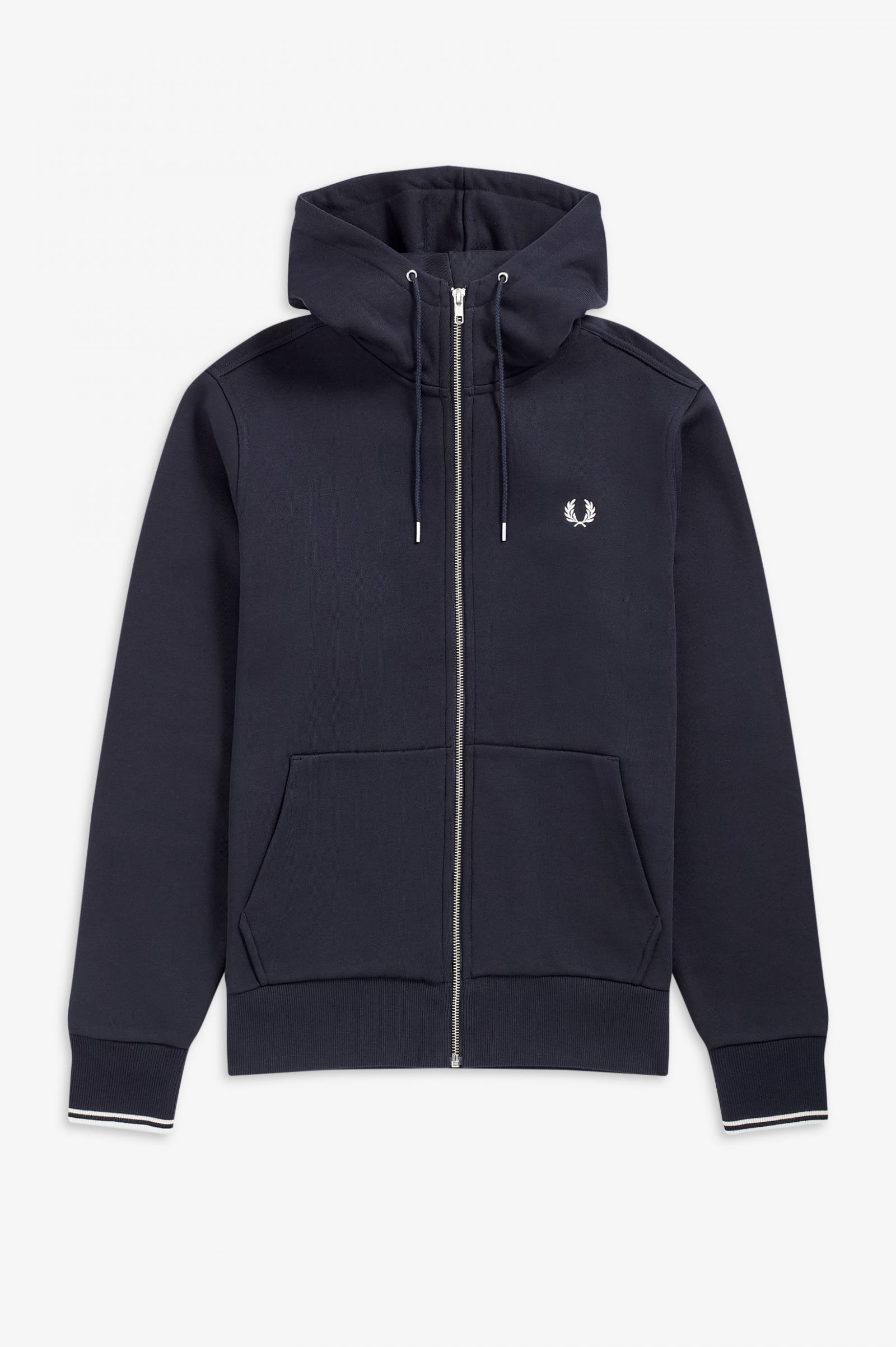 Hooded Zip Through Sweatshirt Navy 7038891