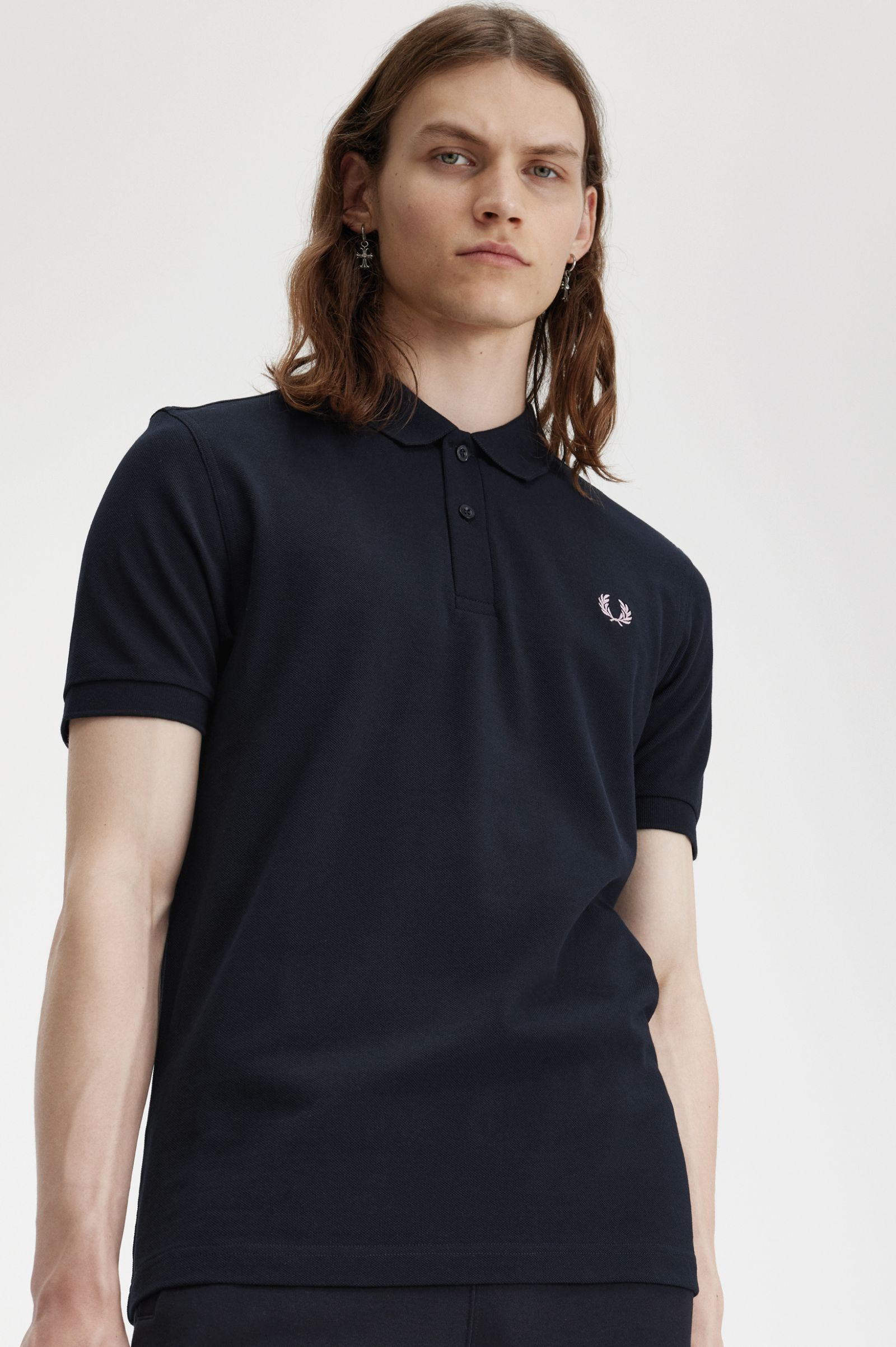 The Fred Perry ShirtM6000 Navy / Dark Pink 7039048