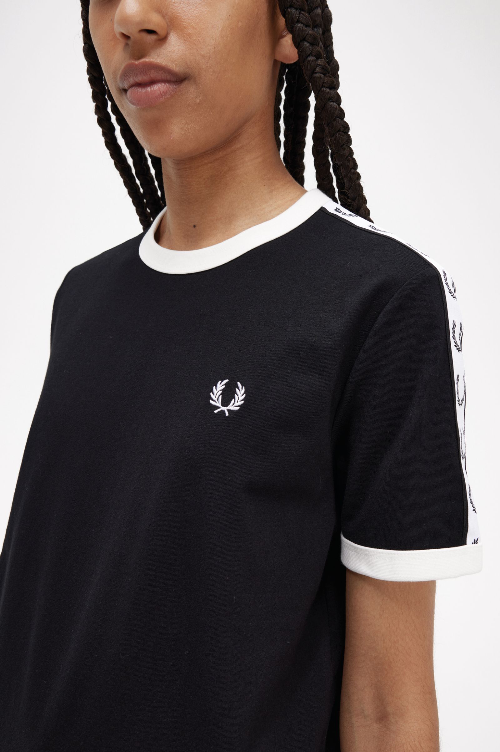 Taped Ringer T-Shirt Black 7039432