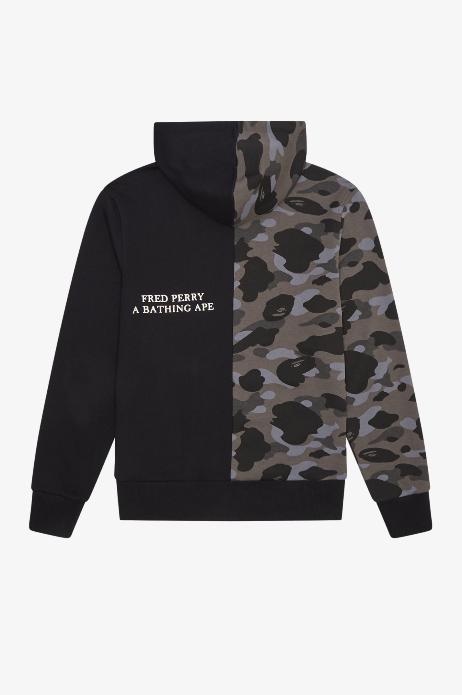 A Bathing Ape?Contrast Zipped Hooded Sweatshirt Black 7038238