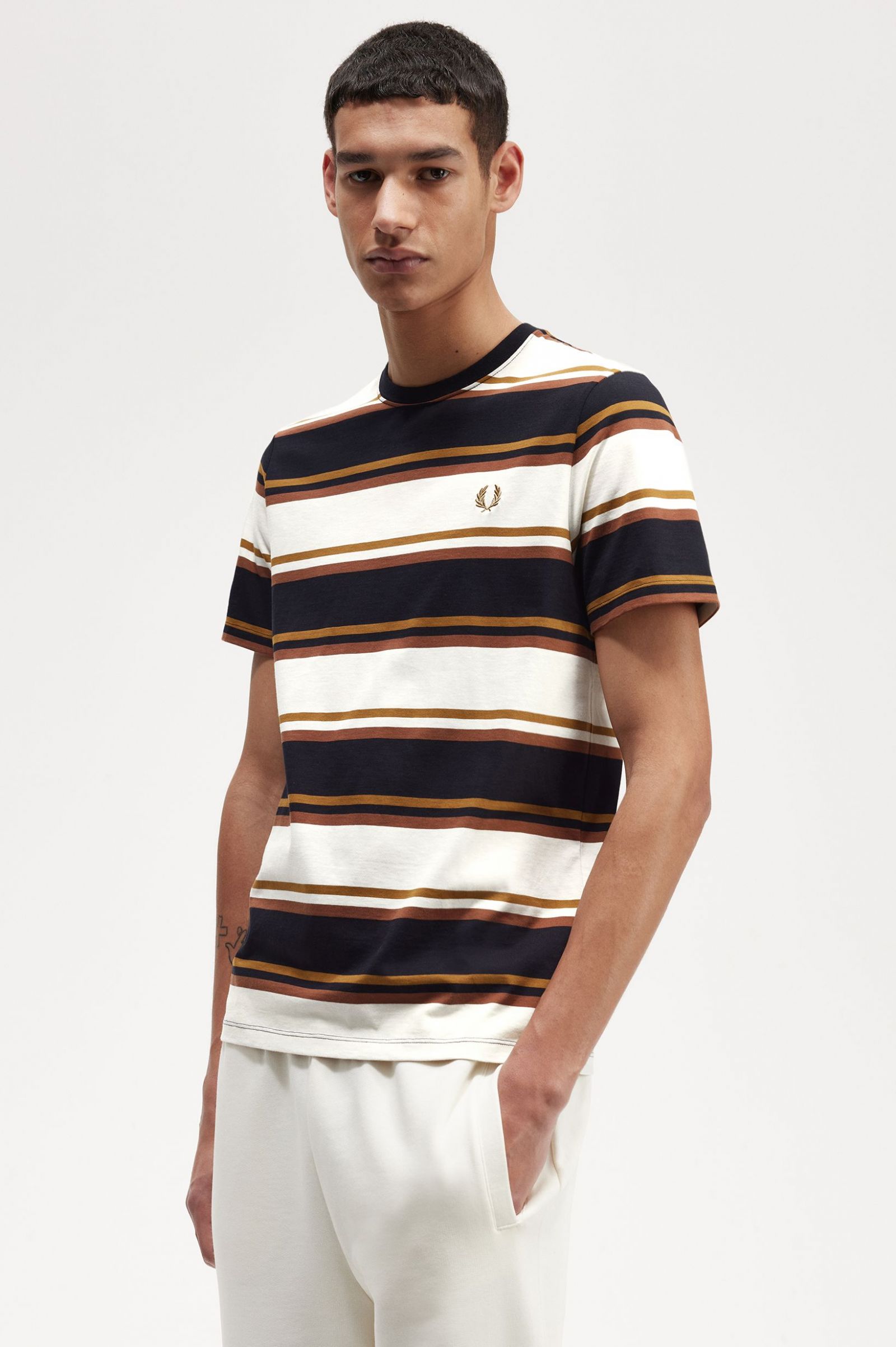 Bold Stripe T-Shirt Ecru 7038945