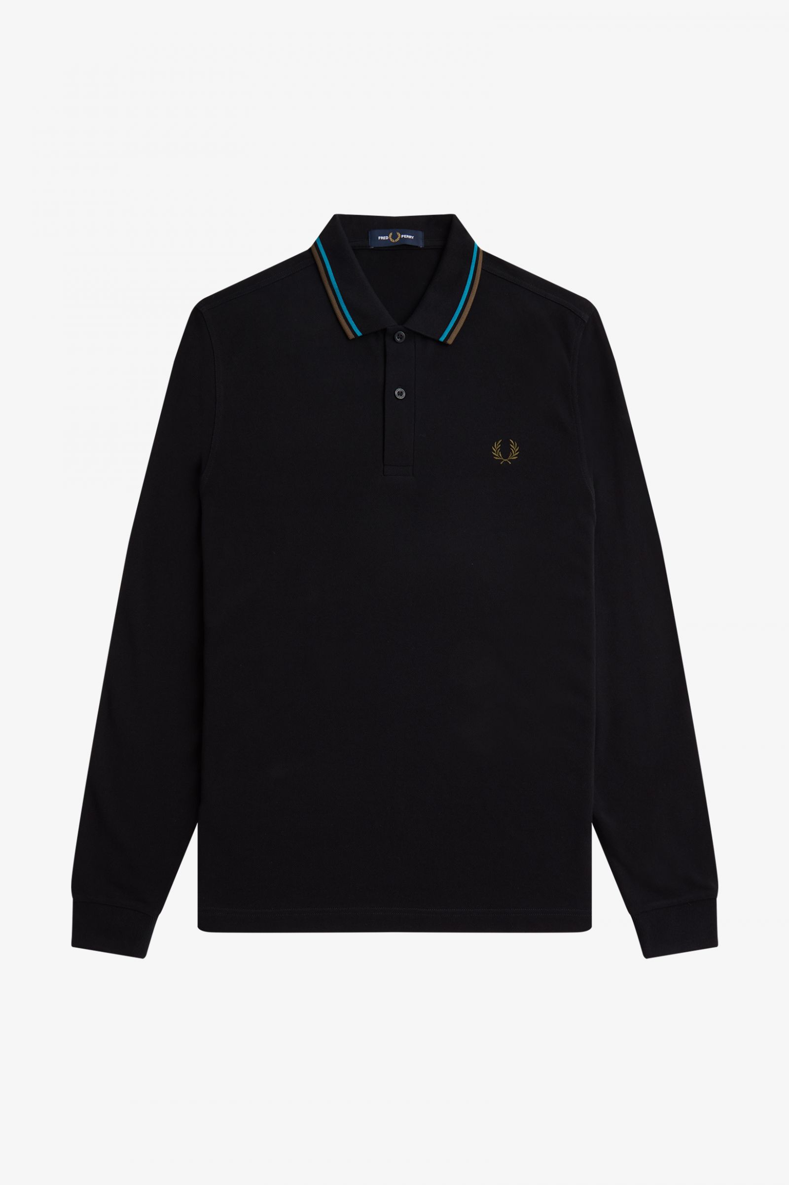 The Fred Perry ShirtM3636 Black / Cyber Blue / Uniform Green 7038026
