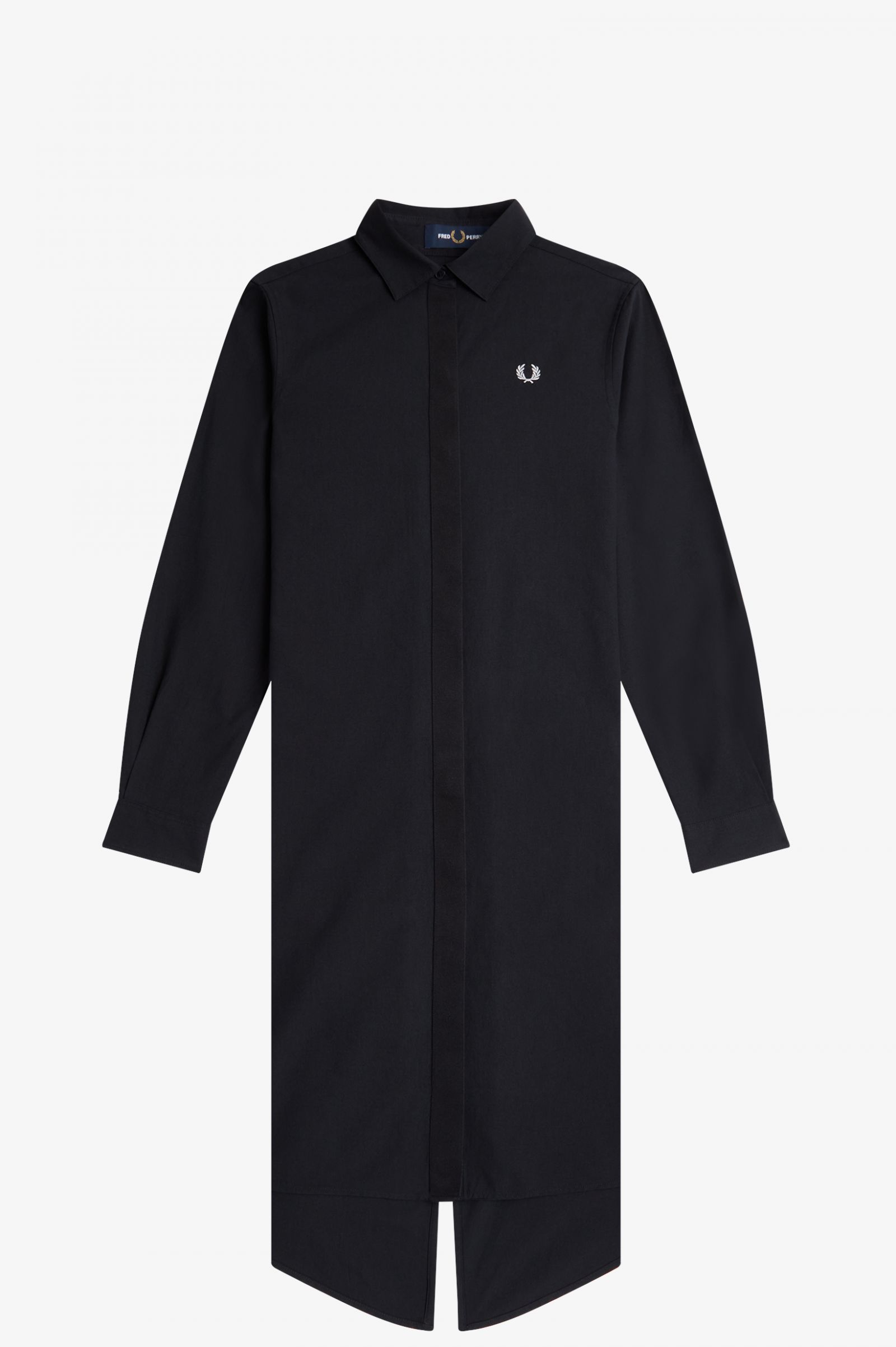 Fishtail Hem Shirt Dress Black 7039298