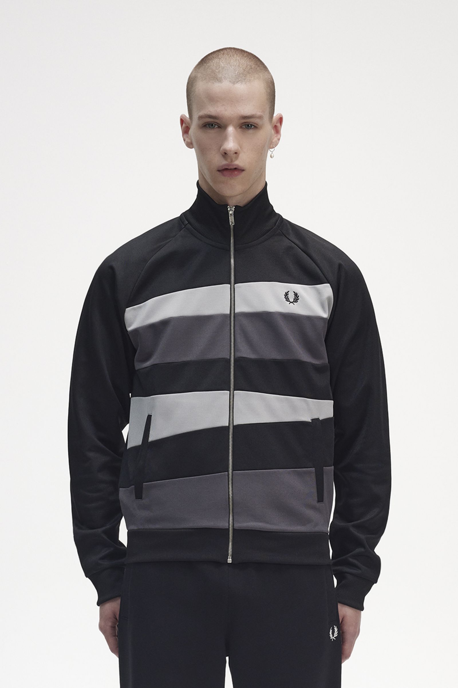 ReissuesContrast Panel Track Jacket Black 7037884