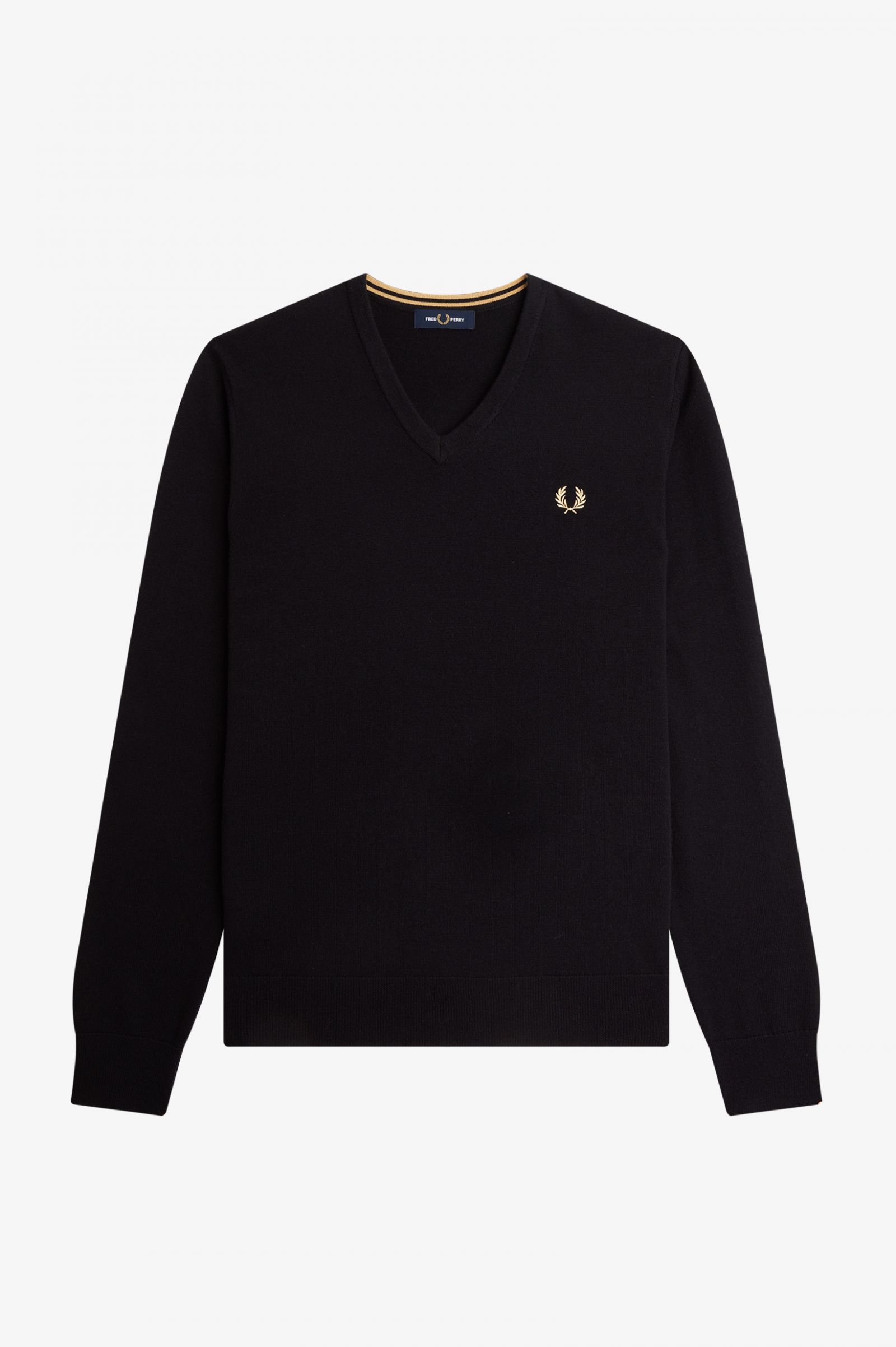 Classic V-Neck Jumper Black 7038340