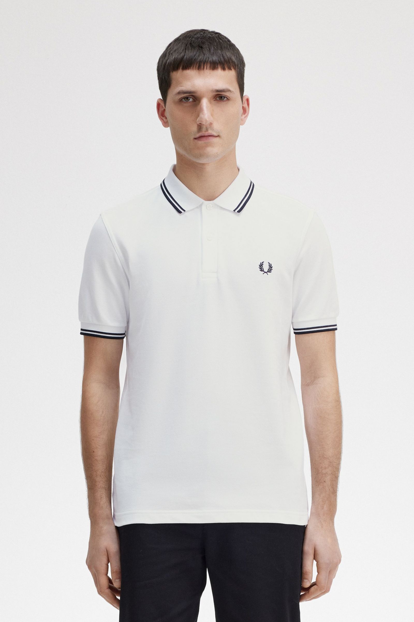 The Fred Perry ShirtM3600 White / Black / Black 7039019