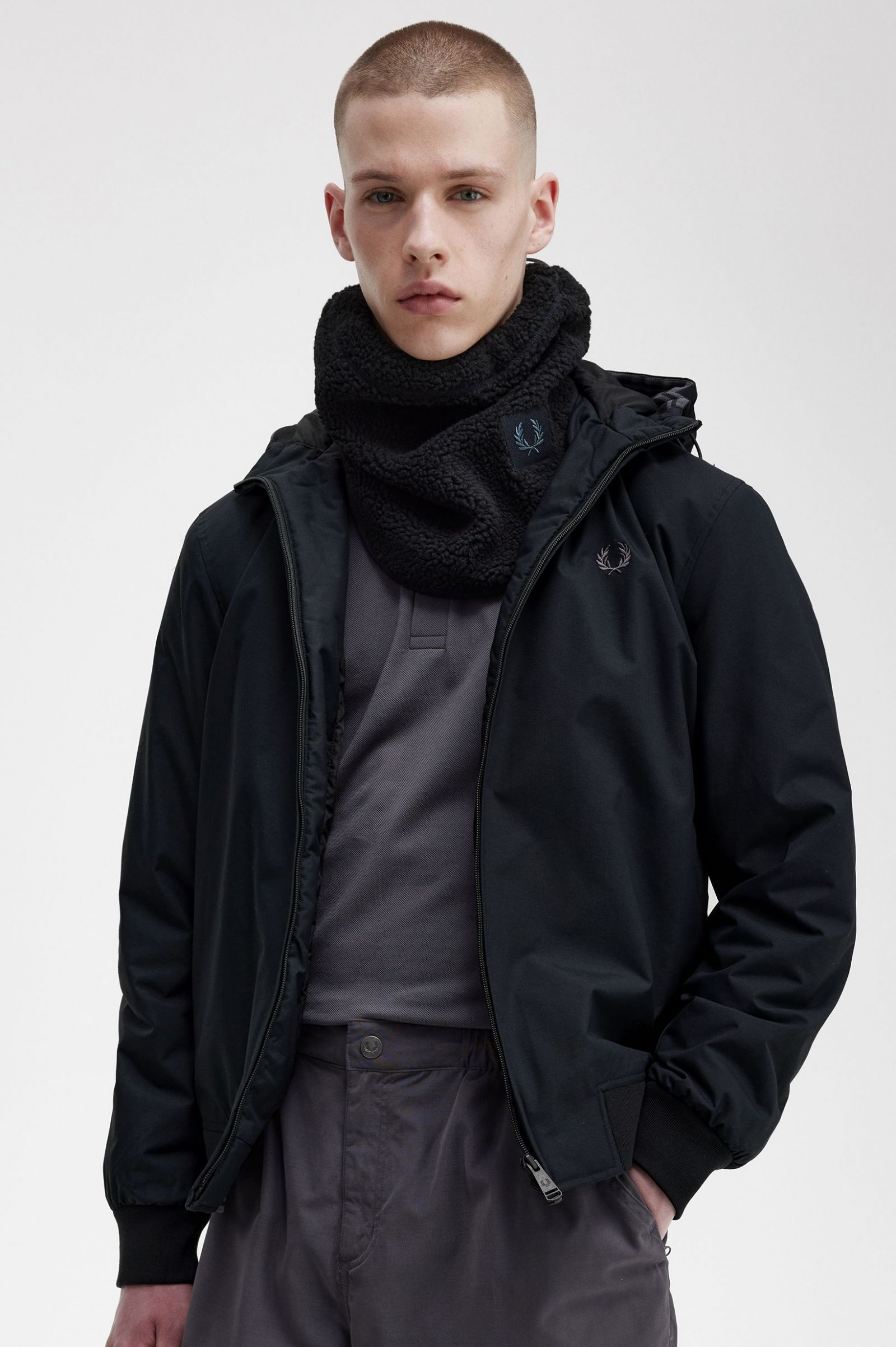 Padded Hooded Brentham Jacket Black / Gunmetal 7038361