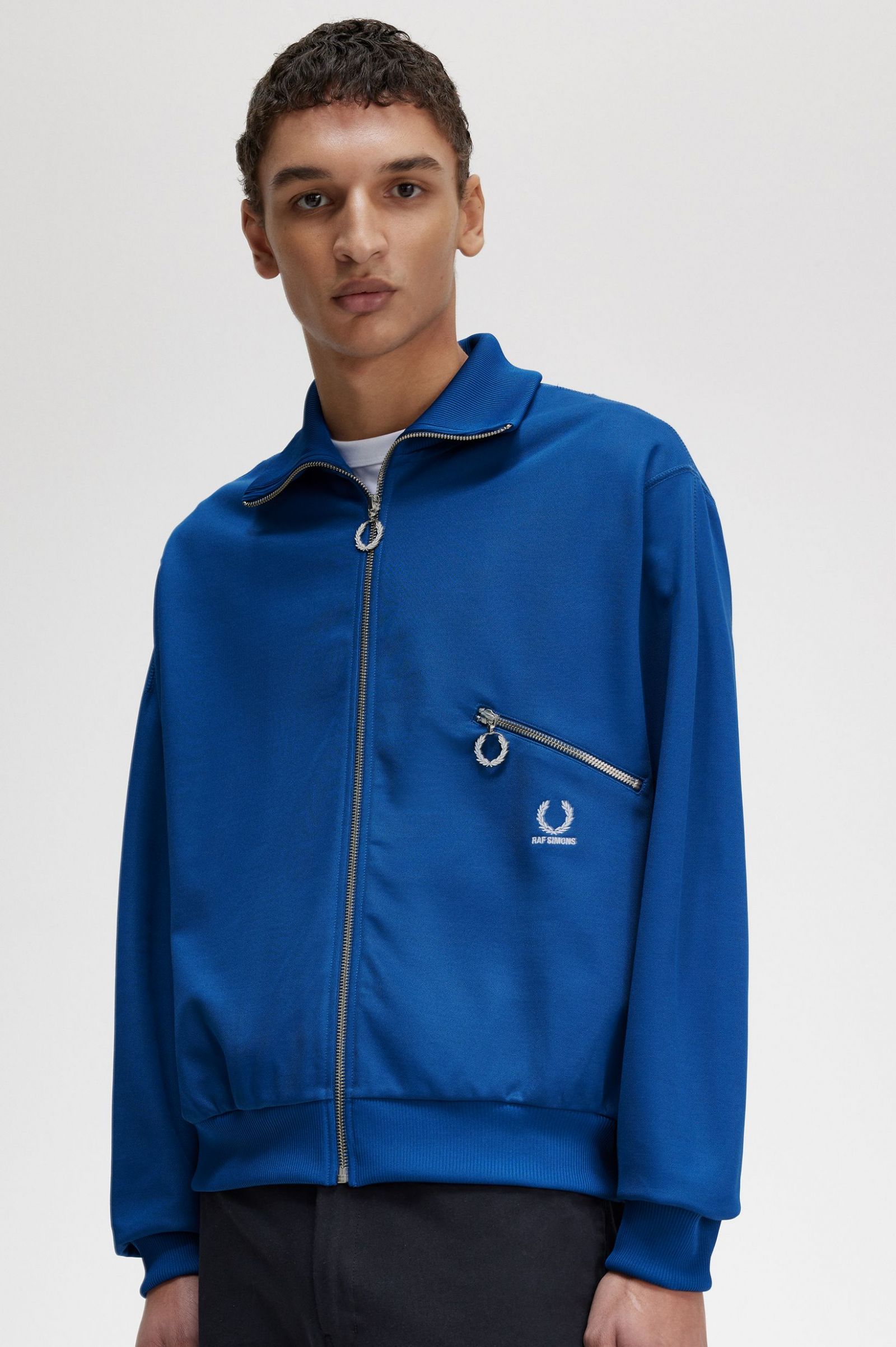 Raf SimonsPrinted Track Jacket Royal Blue 7039114