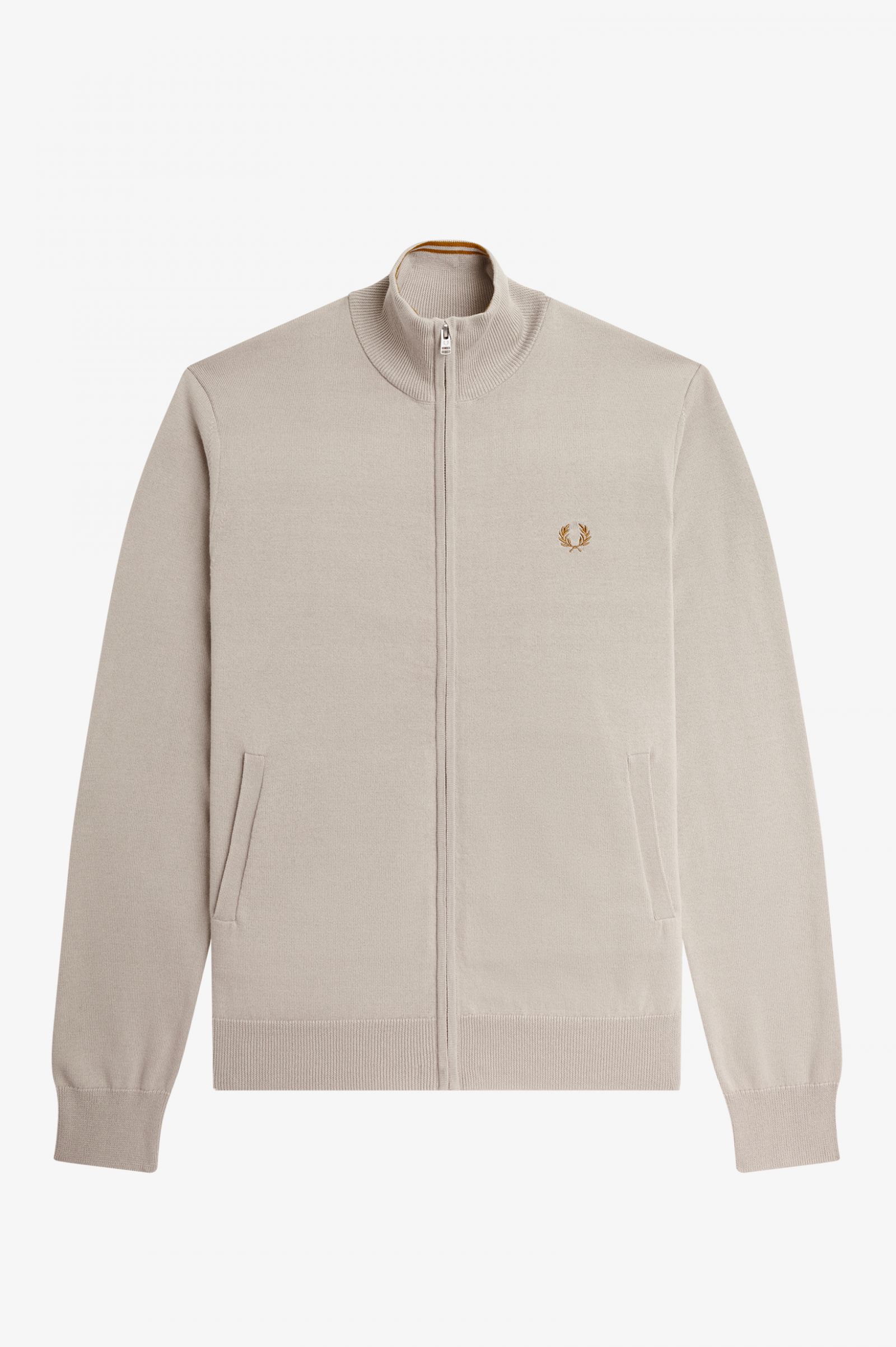 Zip Through Cardigan Dark Oatmeal 7038343