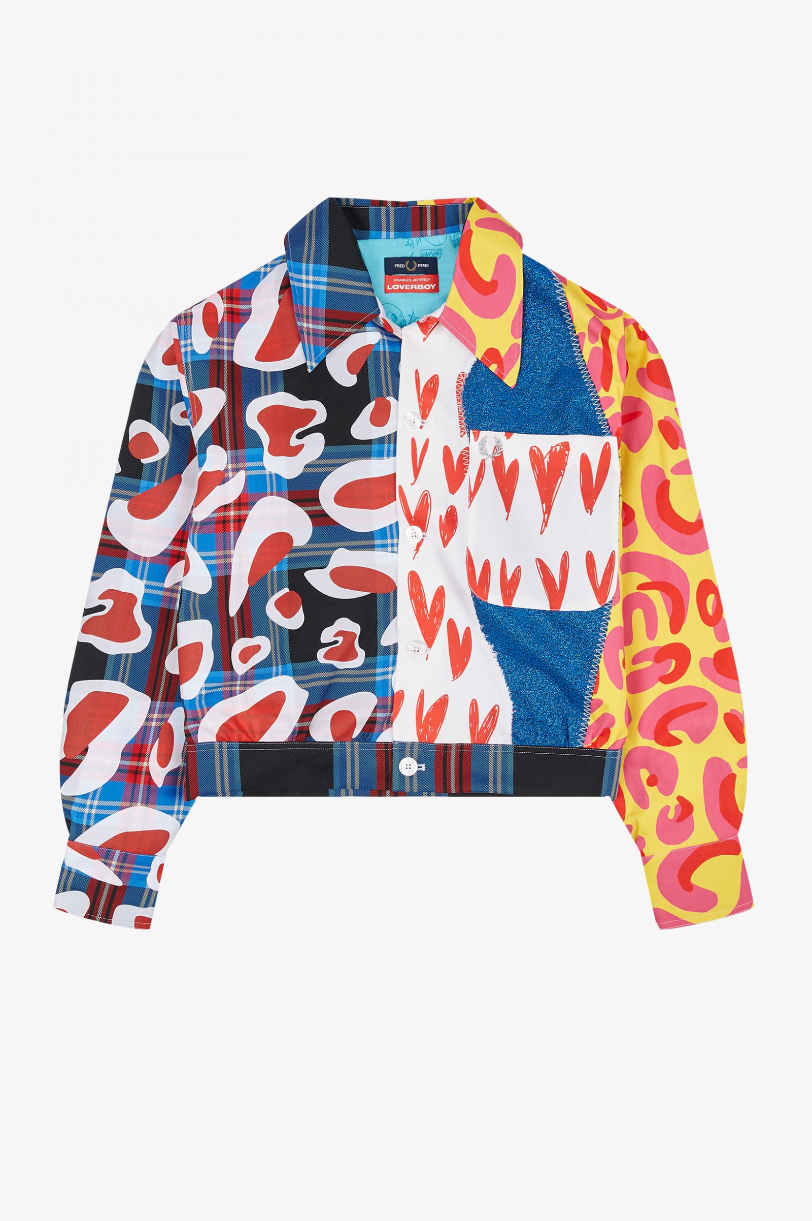 Charles Jeffrey LoverboyCropped Tartan Patchwork Jacket White 7037948