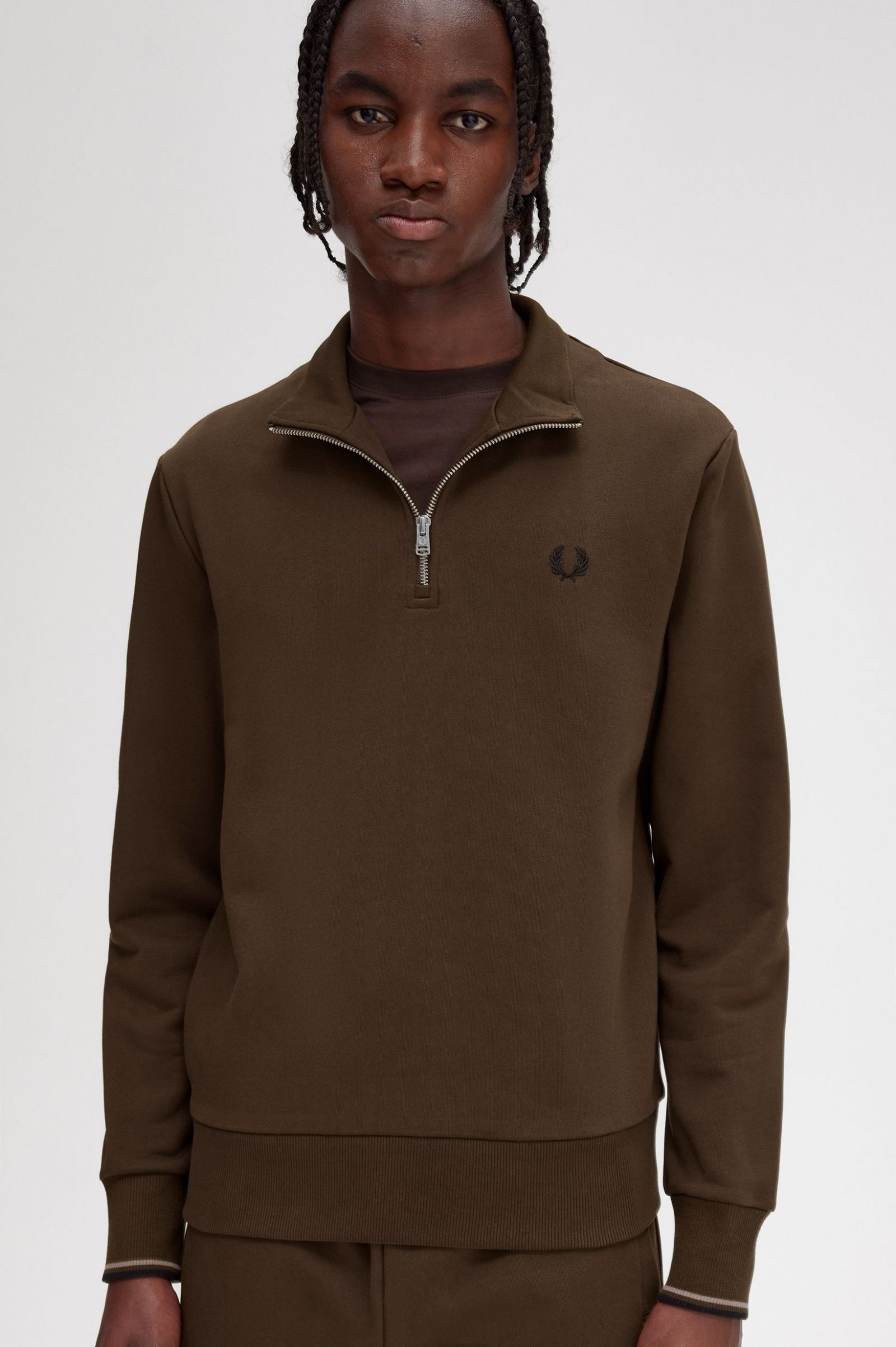 Half Zip Sweatshirt Burnt Tobacco 7038831