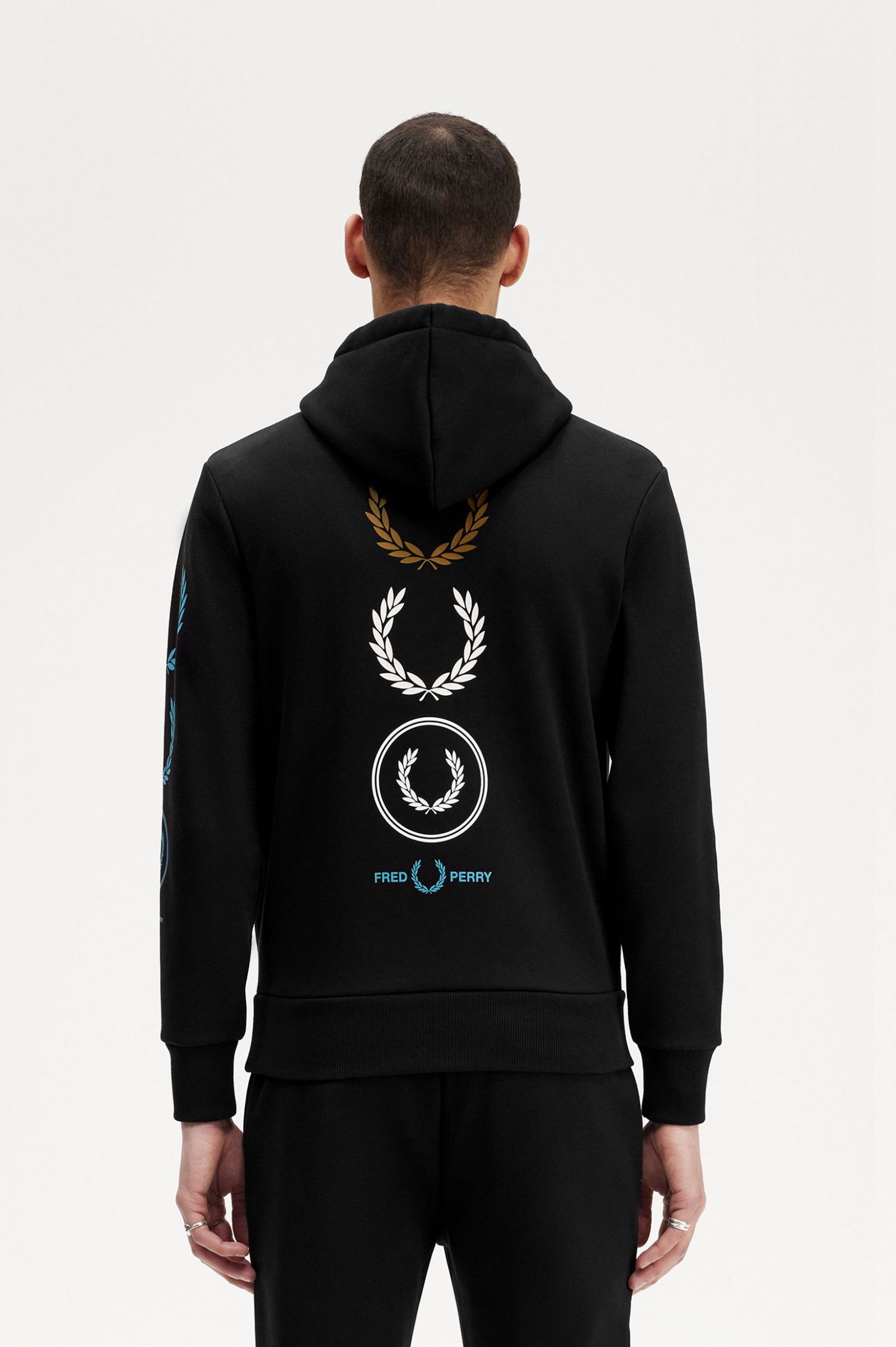 Graphic Branding Hooded Sweatshirt Black 7038885