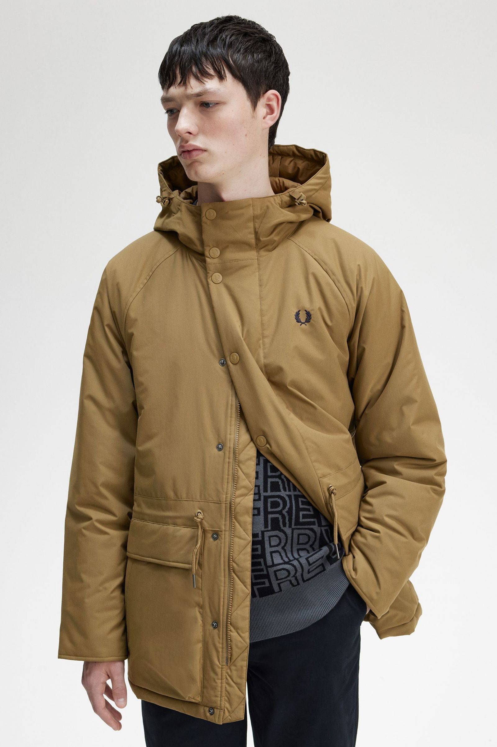 Padded Zip Through Jacket Shaded Stone 7038272