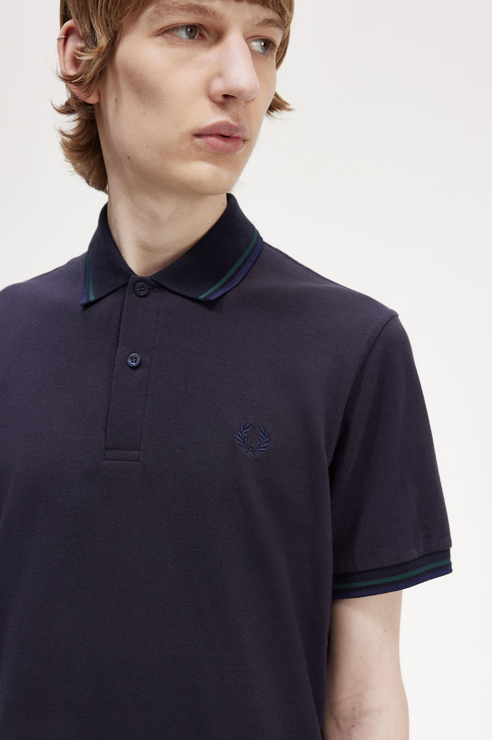 The Fred Perry ShirtM12 Navy / Petrol Blue / French Navy 7039101