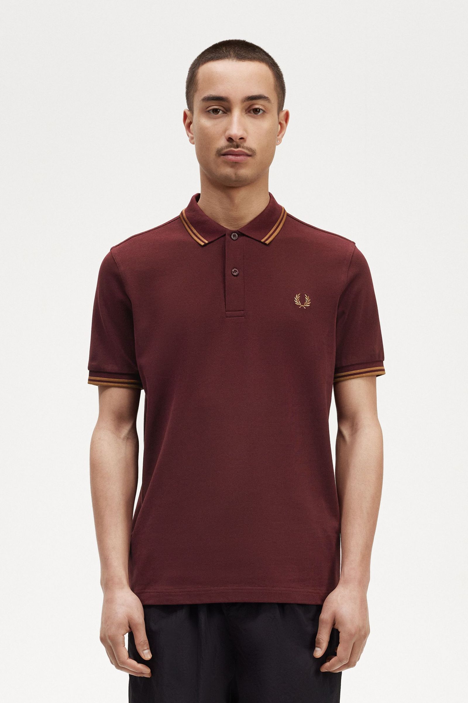 The Fred Perry ShirtM3600 Oxblood / Shaded Stone / Shaded Stone 7038504