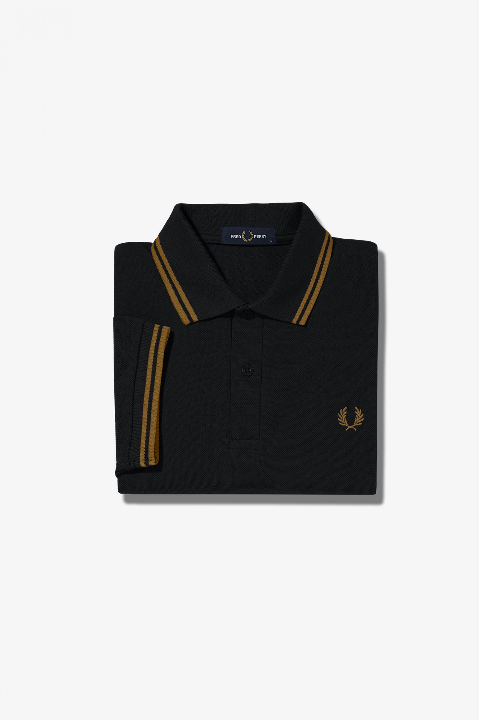 The Fred Perry ShirtM3600 Black / Shaded Stone / Shaded Stone 7039061