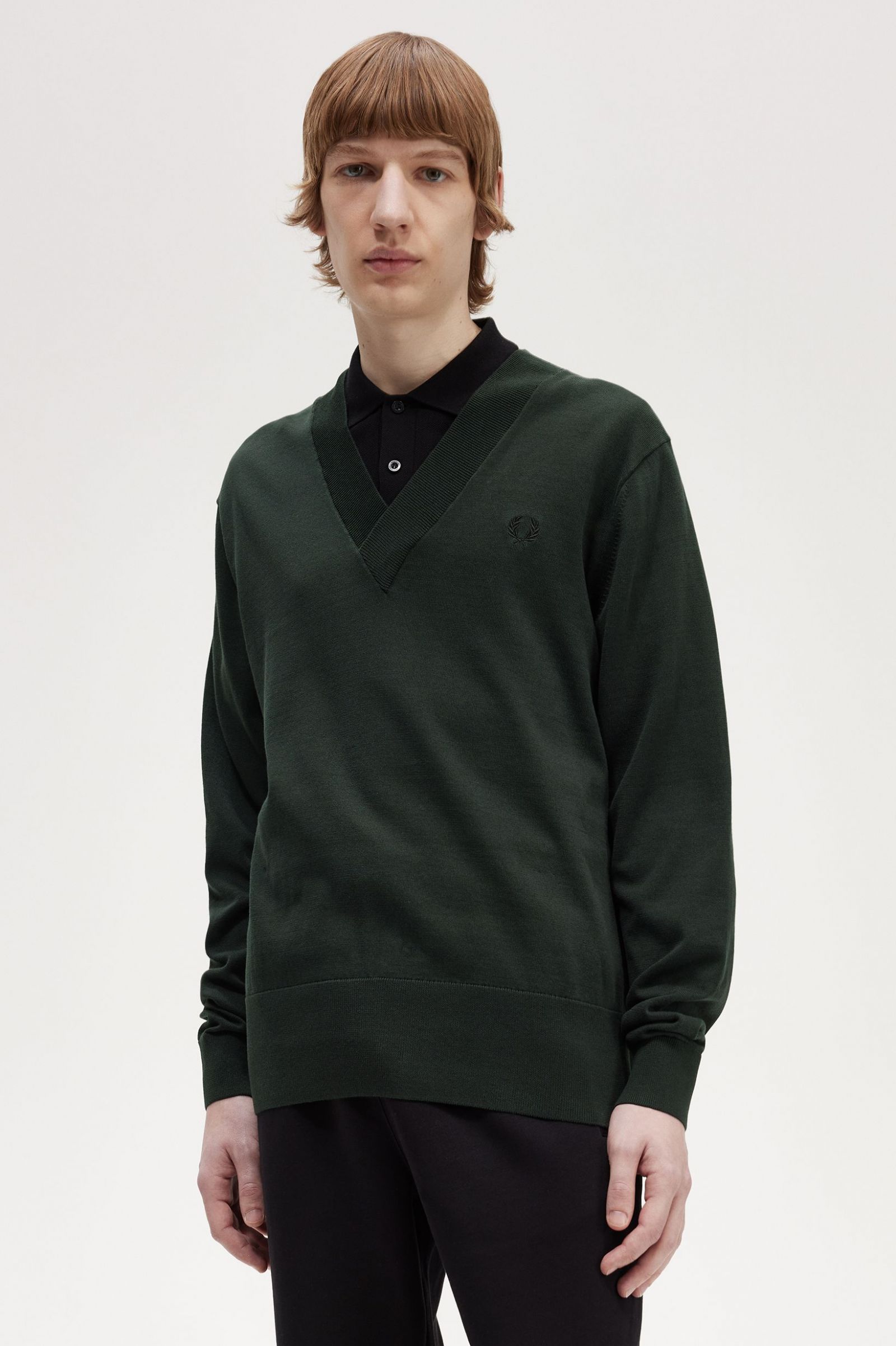 V-Neck Jumper Night Green 7038342