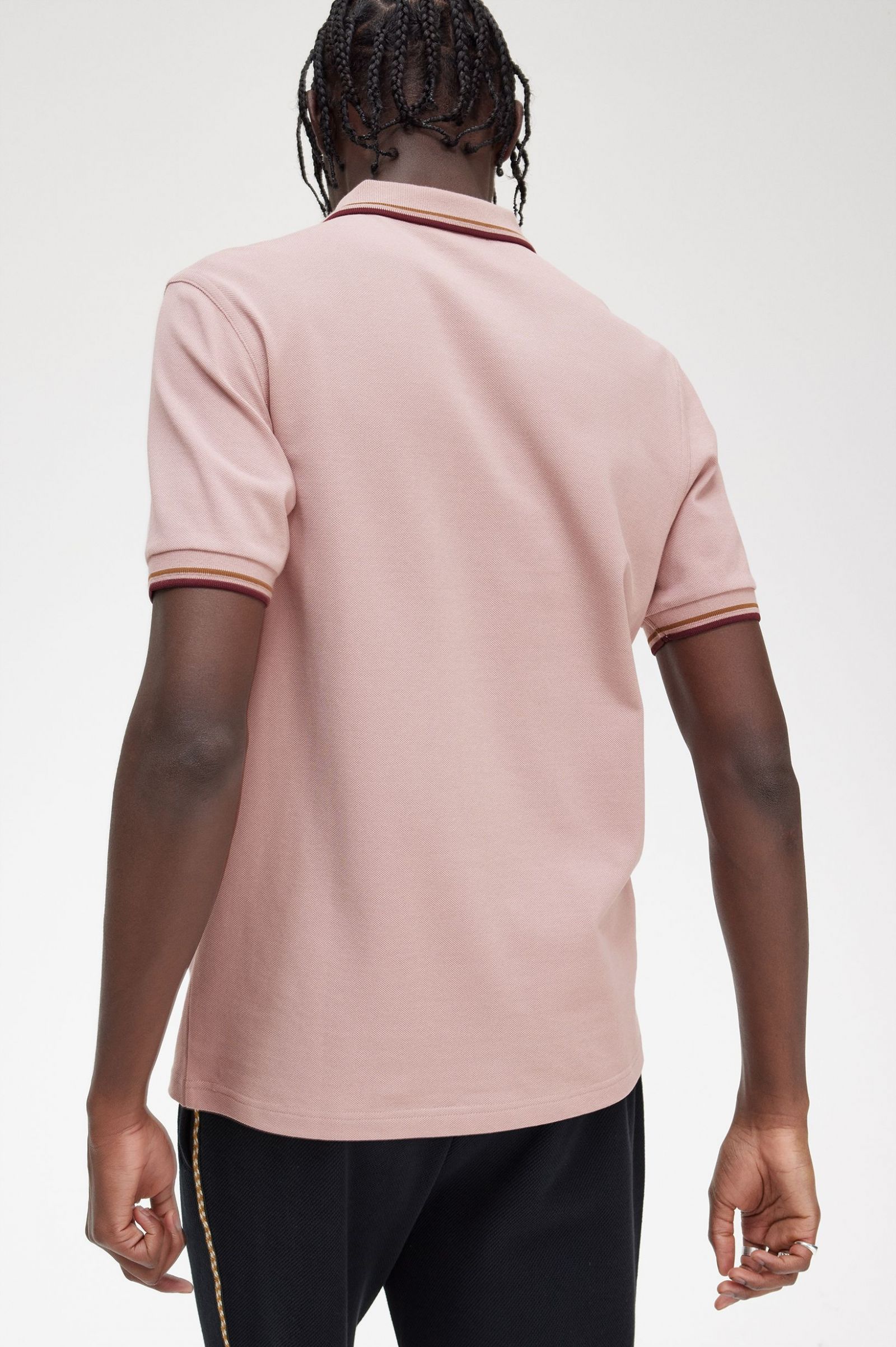 The Fred Perry ShirtM3600 Dusty Rose Pink / Shaded Stone / Oxblood 7038613