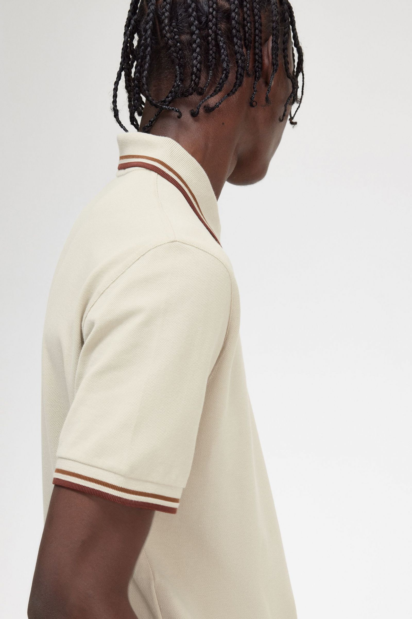 The Fred Perry ShirtM12 Oatmeal / Dark Caramel / Whisky Brown 7039035