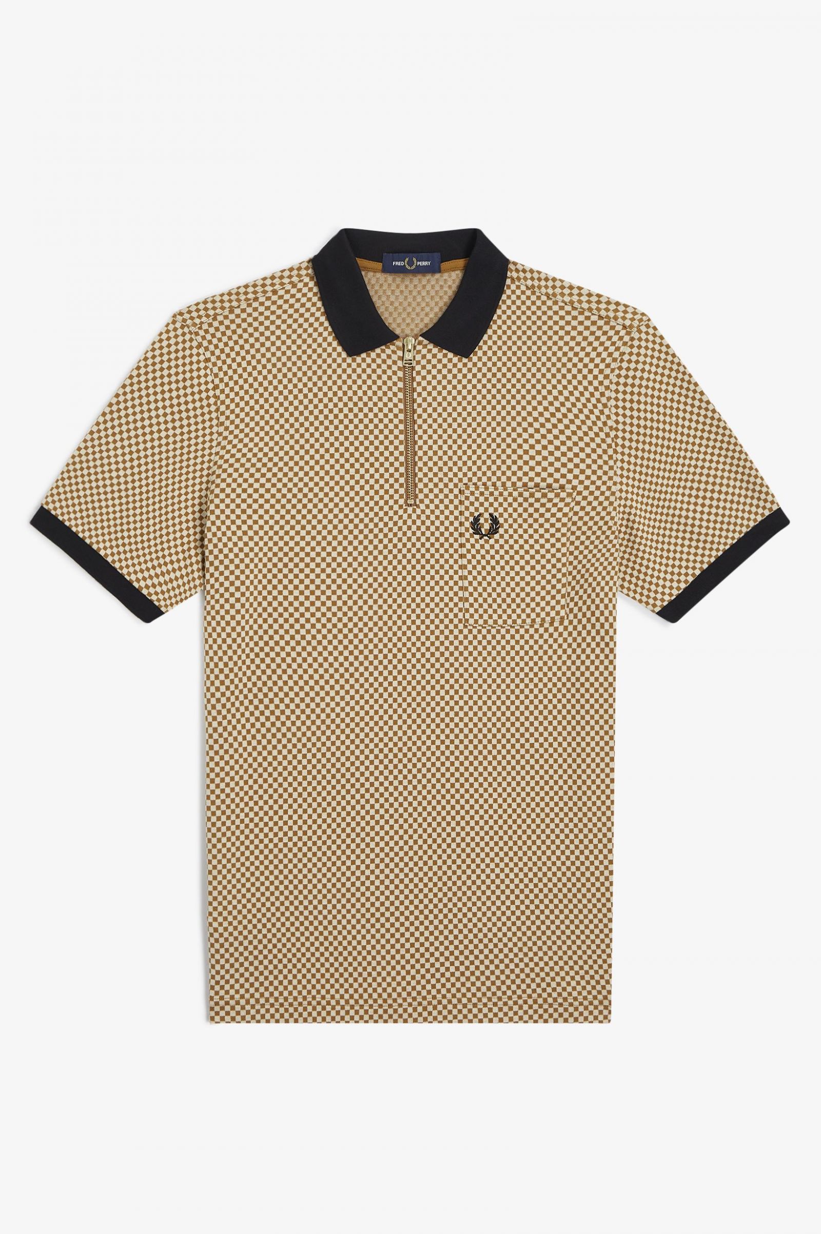 Micro Chequerboard Polo Shirt Field Green 7038038