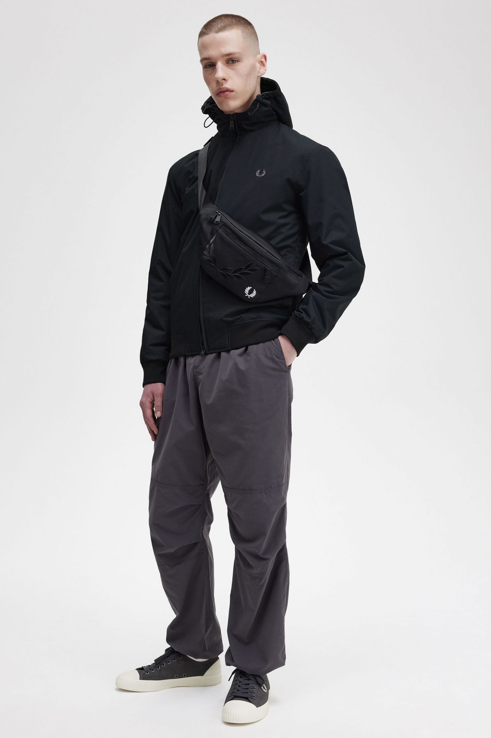 Padded Hooded Brentham Jacket Black / Gunmetal 7038361