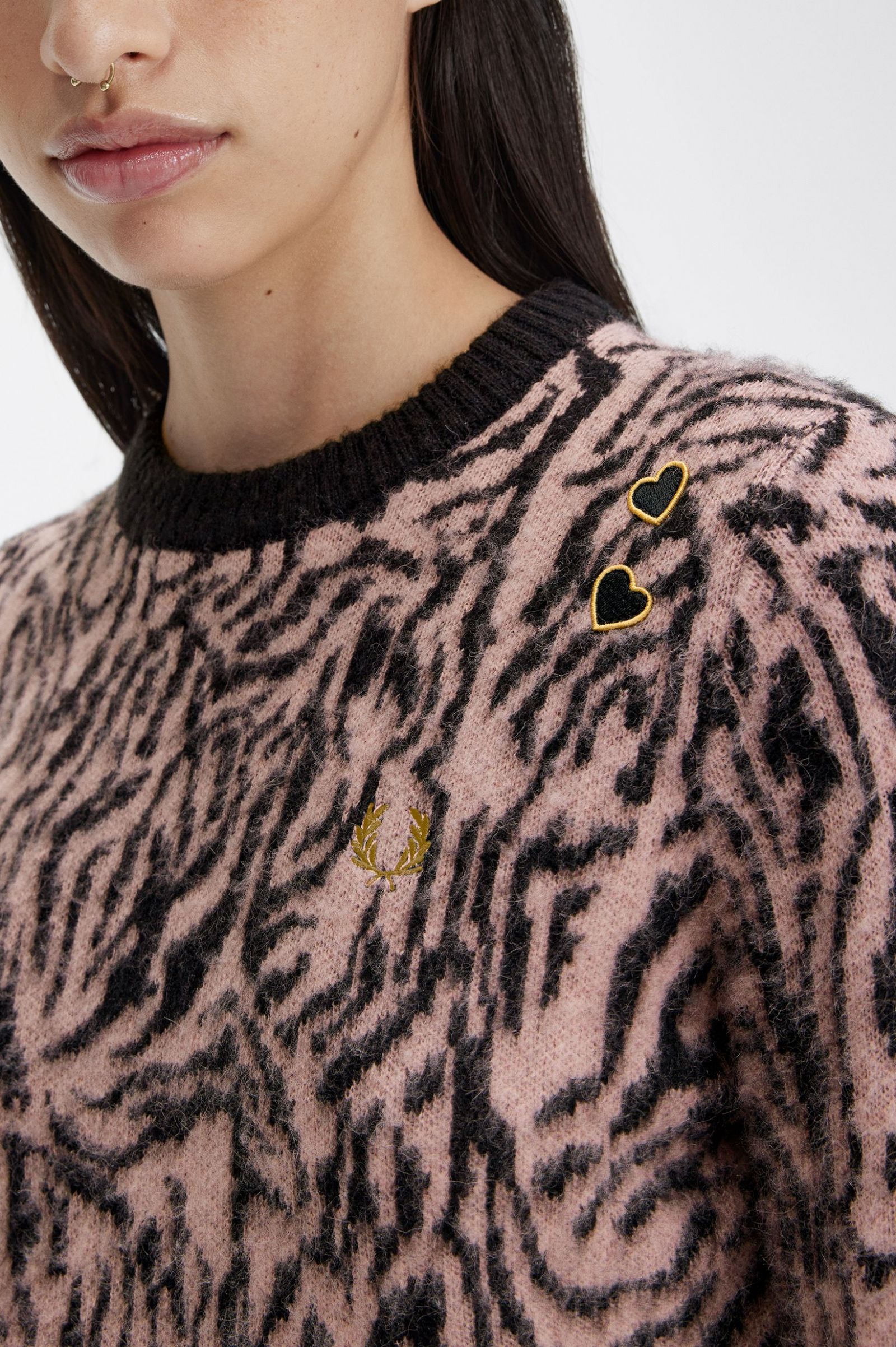 Amy Winehouse FoundationZebra Jumper Dusty Rose Pink 7039363