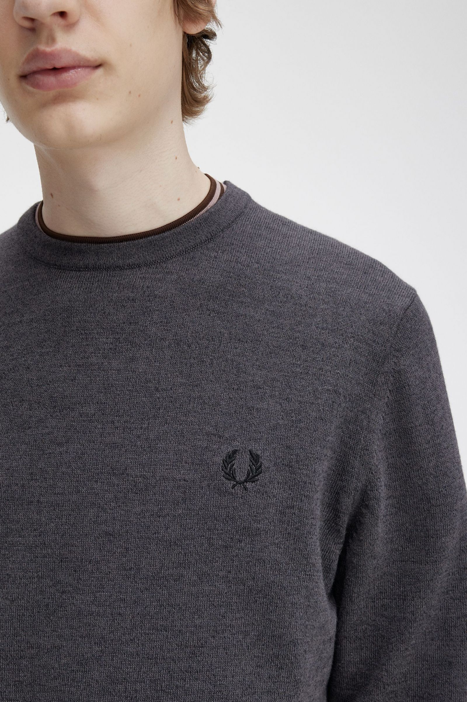 Classic Crew Neck Jumper Dark Grey Marl 7038320