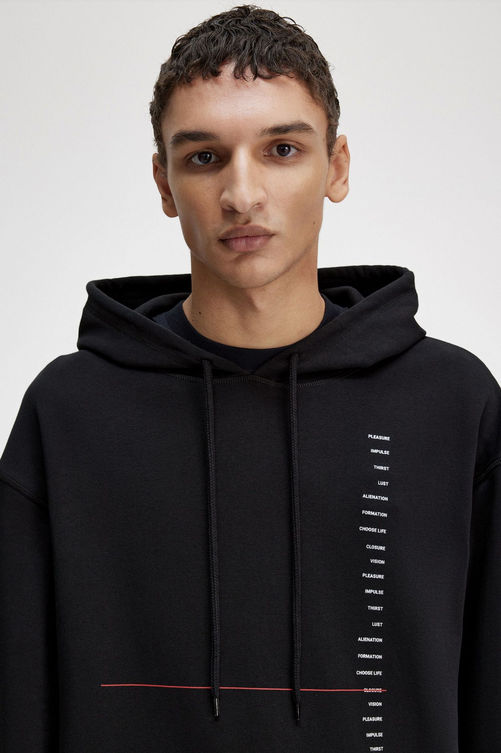 Raf SimonsPrinted Hooded Sweatshirt Black 7038637