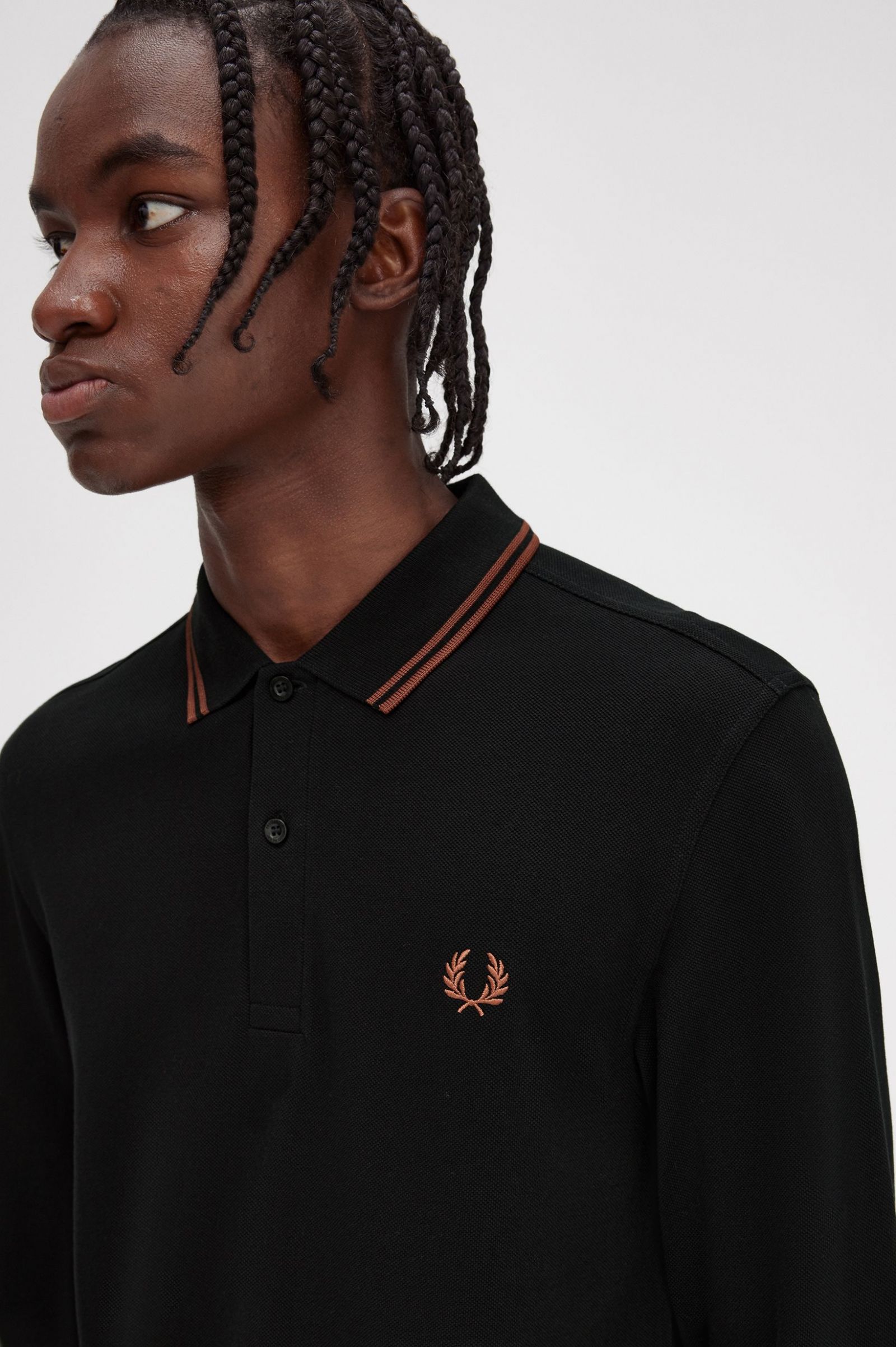 The Fred Perry ShirtM3636 Black / Whisky Brown / Whisky Brown 7038470