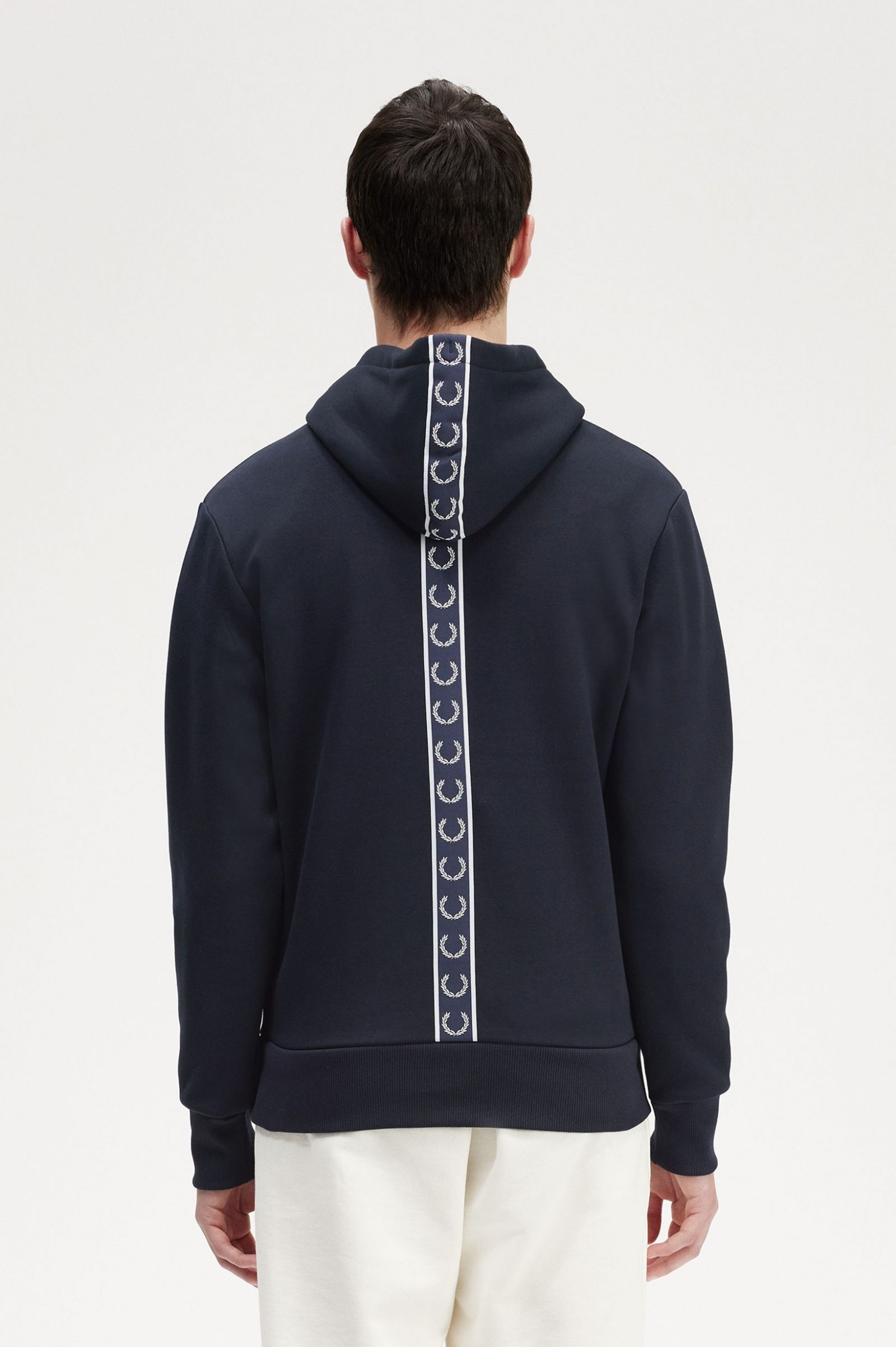 Tape Detail Hooded Sweatshirt Black 7038888