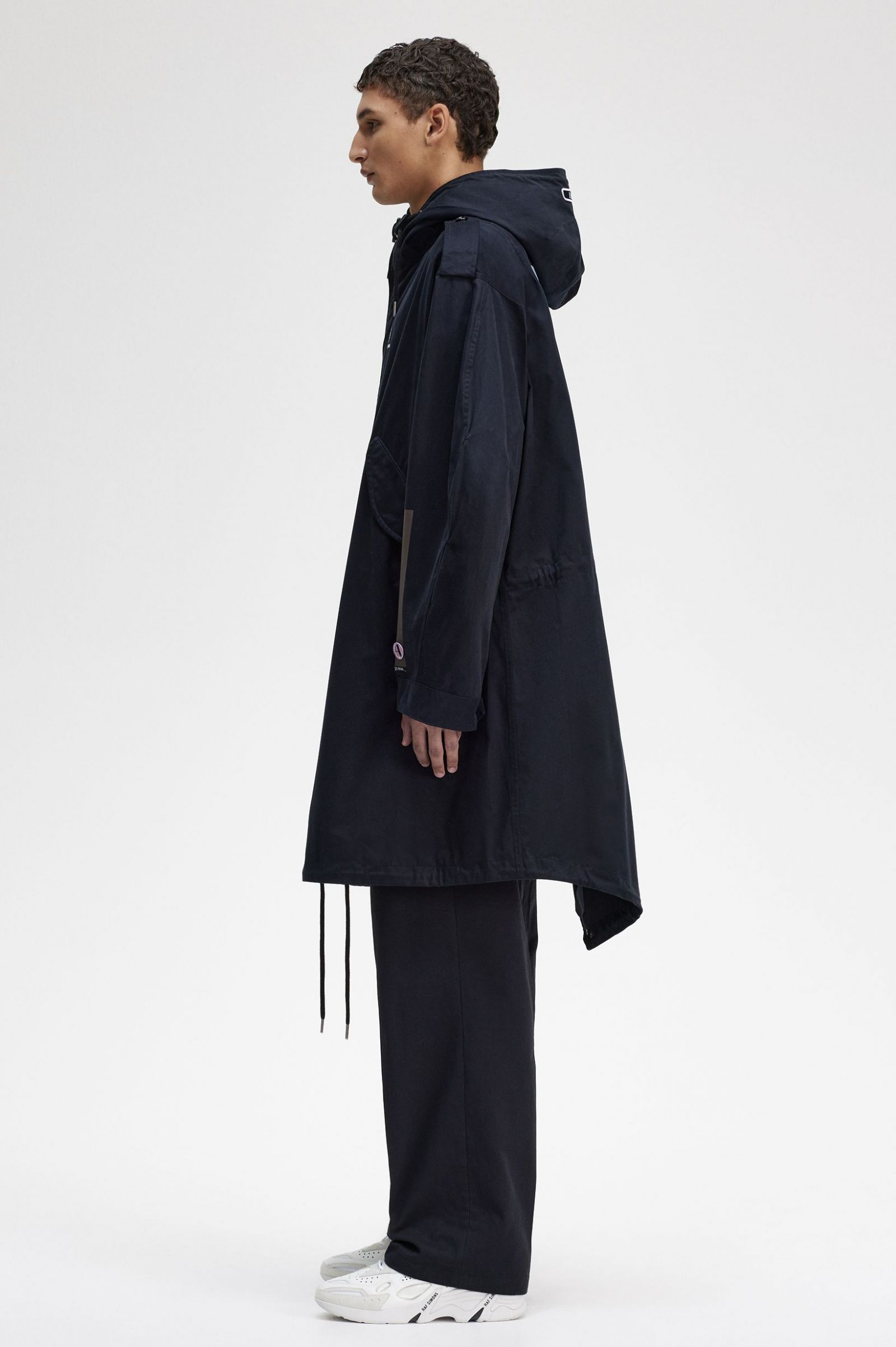 Raf SimonsPrinted Patch Parka Navy 7038293