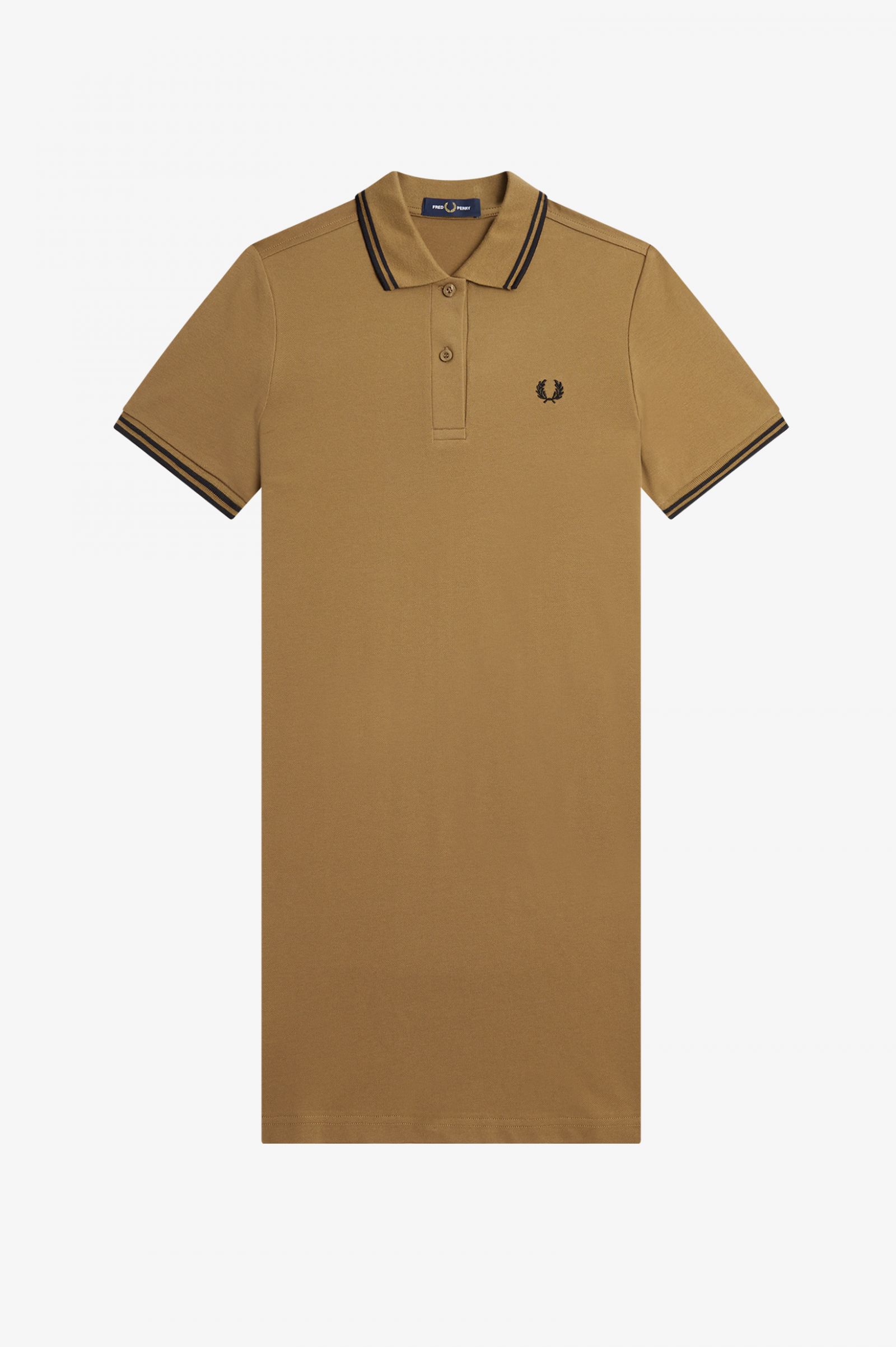 Twin Tipped Fred Perry Shirt Dress Shaded Stone 7039285