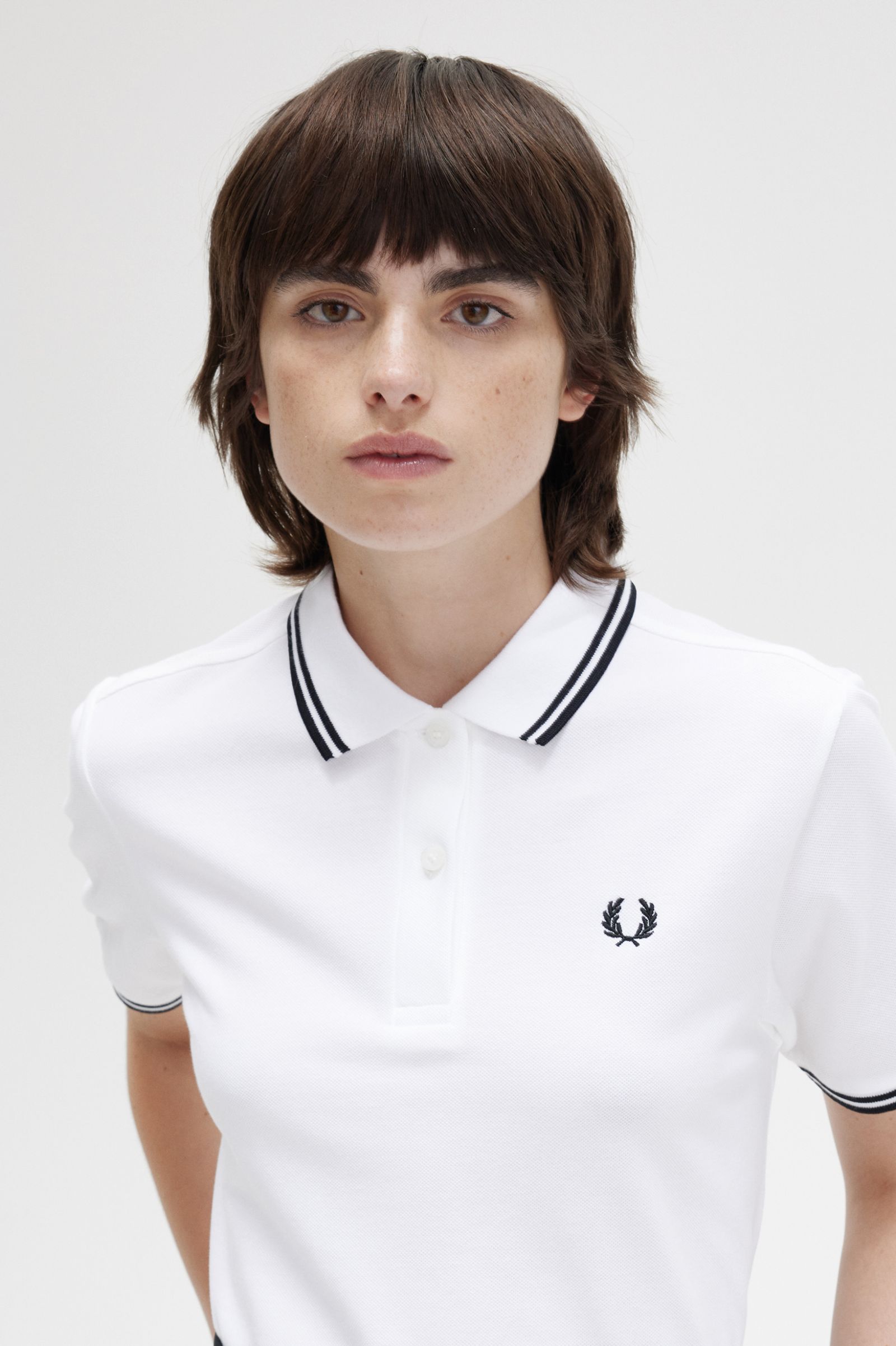 The Fred Perry ShirtG3600 White / Black / Black 7039458