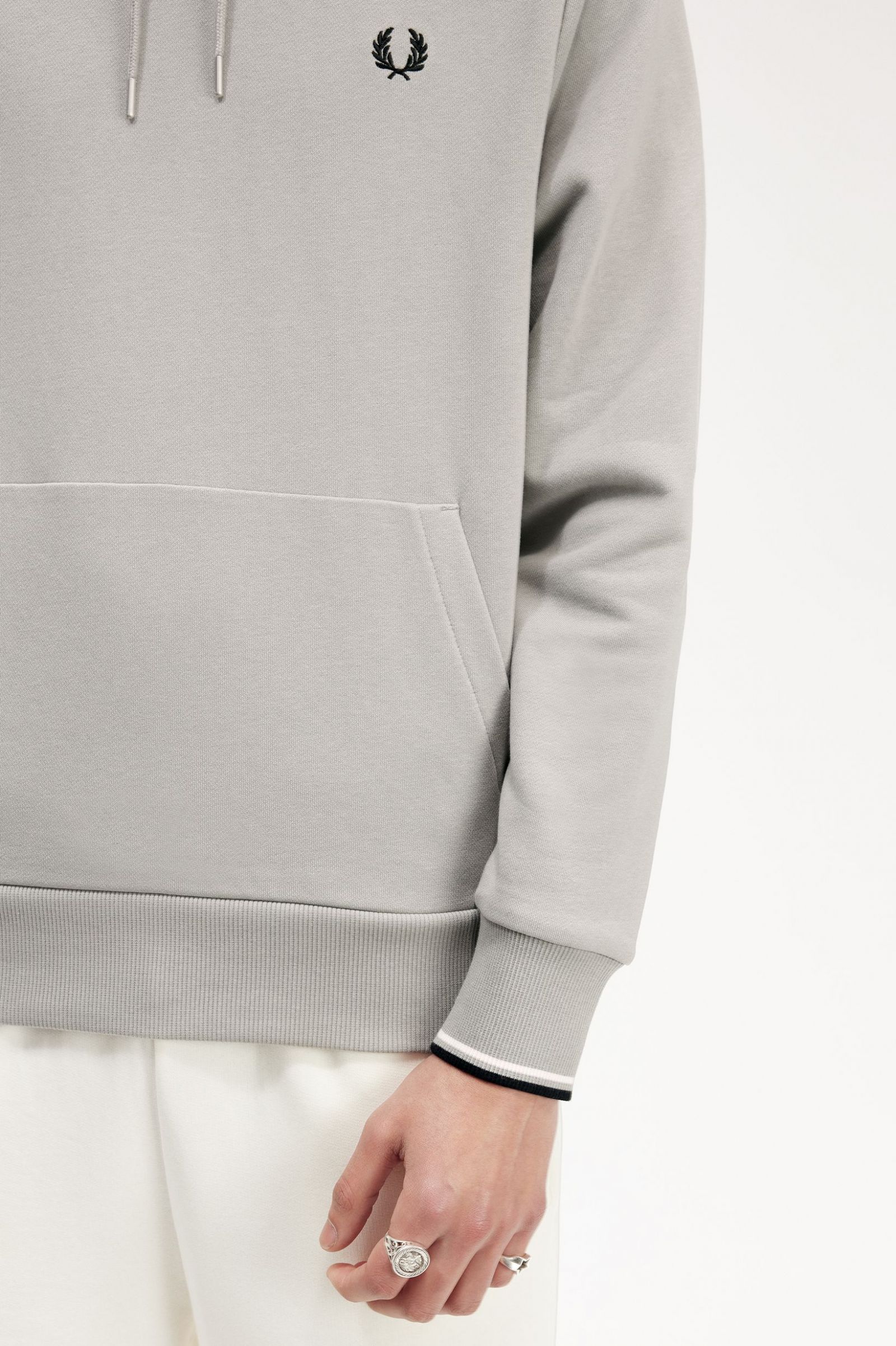 Tipped Hooded Sweatshirt Limestone 7038852