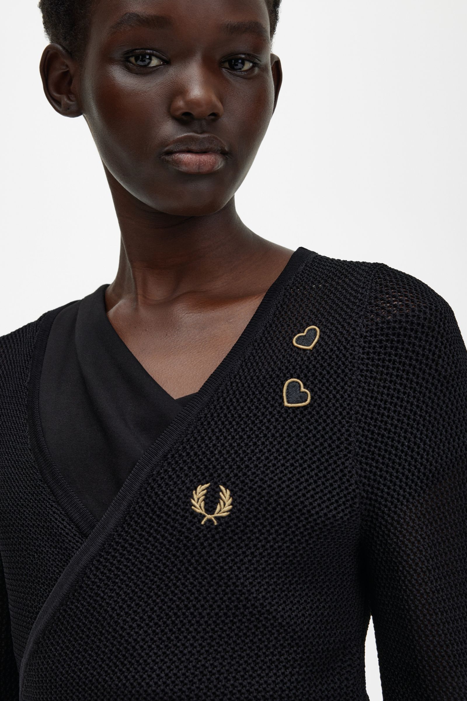 Amy Winehouse FoundationOpen-Knit Wrap Cardigan Black 7037965