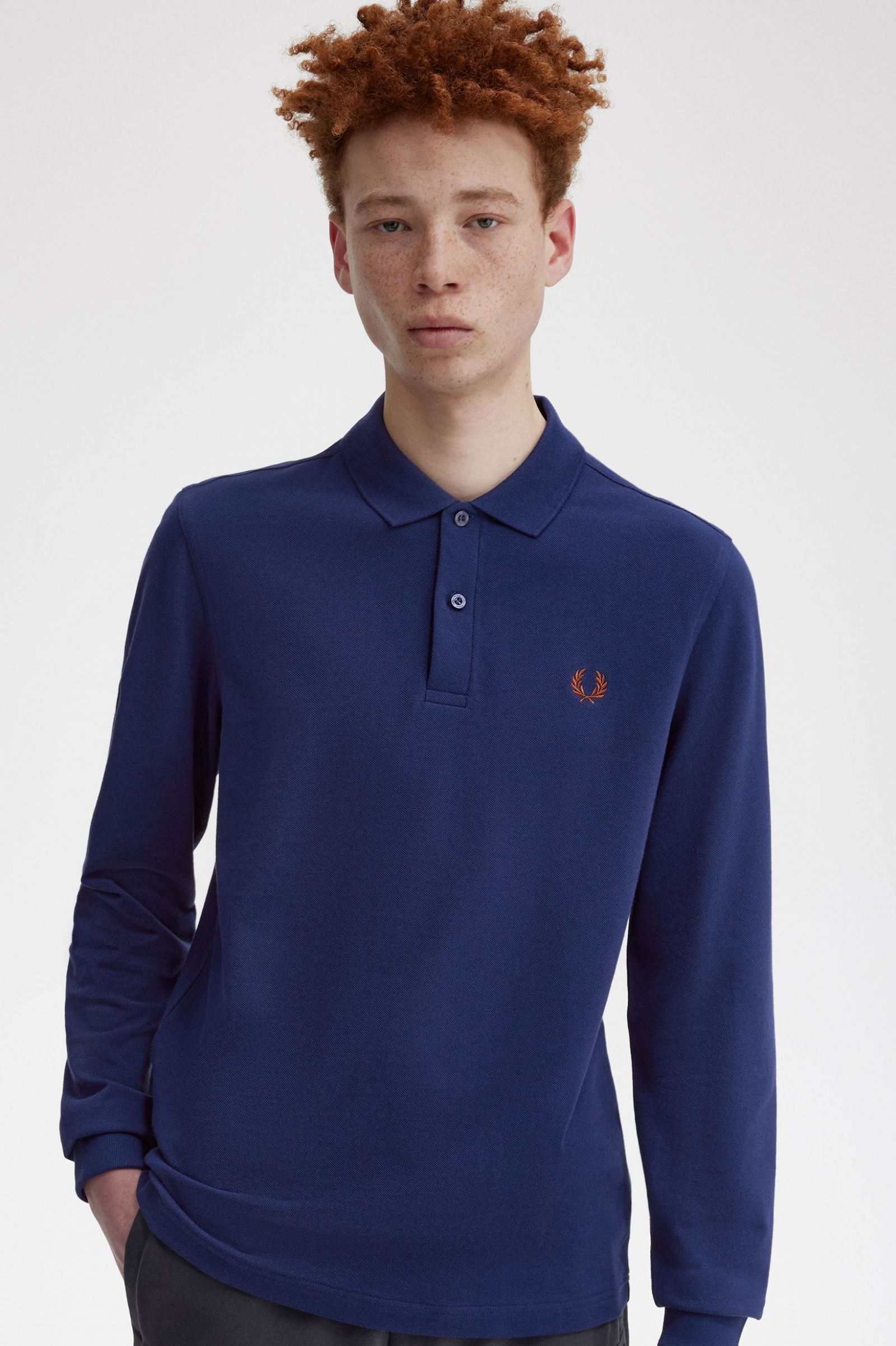 The Fred Perry ShirtM6006 French Navy / Whisky Brown 7038404