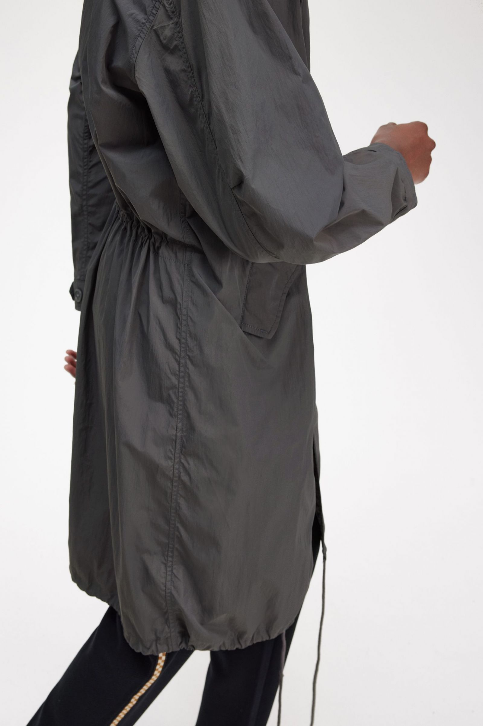 Straight Hem Parka Gunmetal 7038266