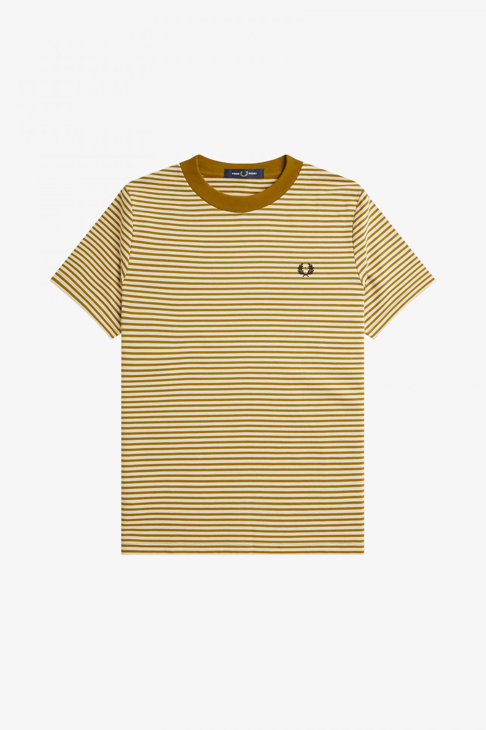 Fine Stripe Heavyweight T-Shirt Oatmeal / Dark Caramel 7038911