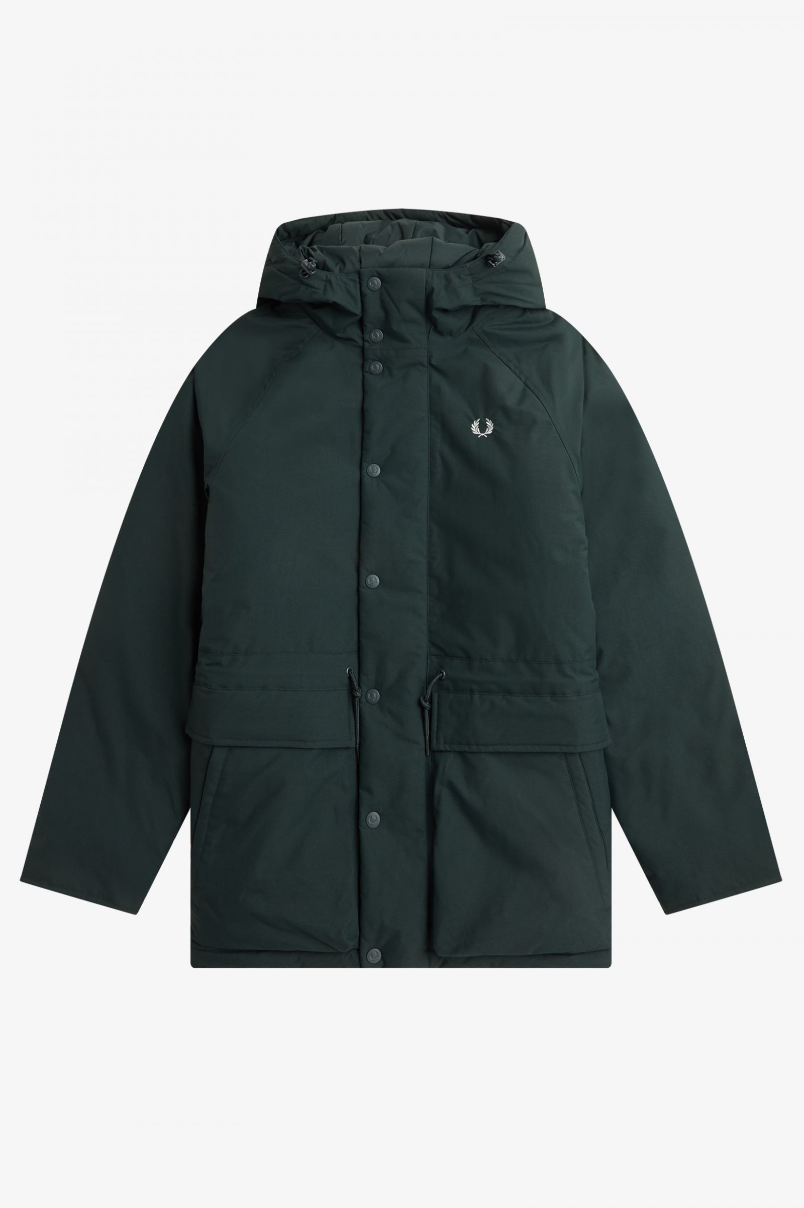 Padded Zip Through Jacket Night Green 7038273