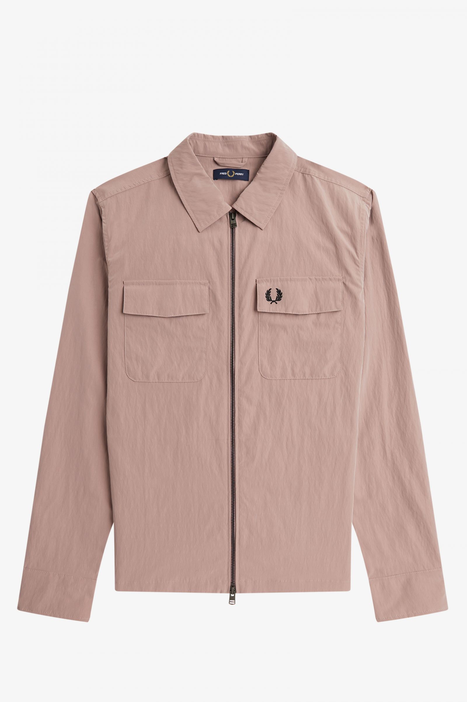 Zip-Through Overshirt Dark Pink 7038494
