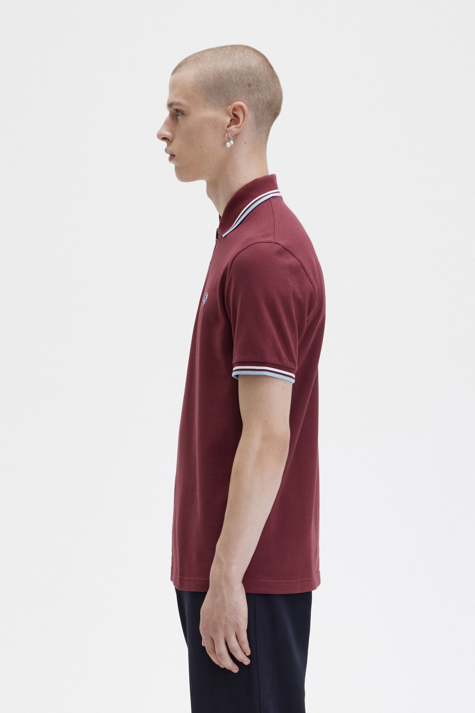 The Fred Perry ShirtM12 Maroon / White / Ice 7039020
