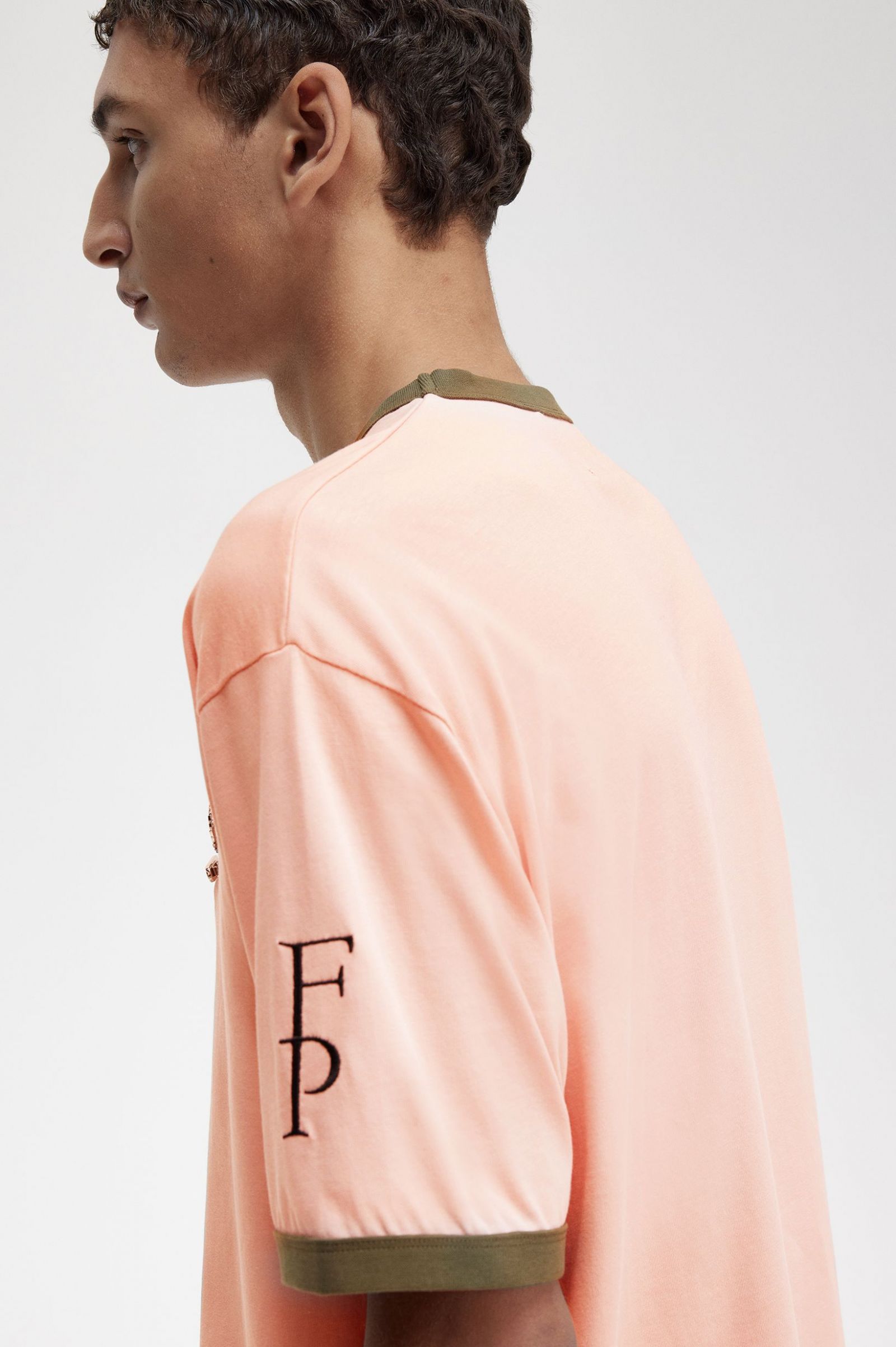 Raf SimonsContrast Trim Relaxed T-Shirt Light Misty Rose 7038622