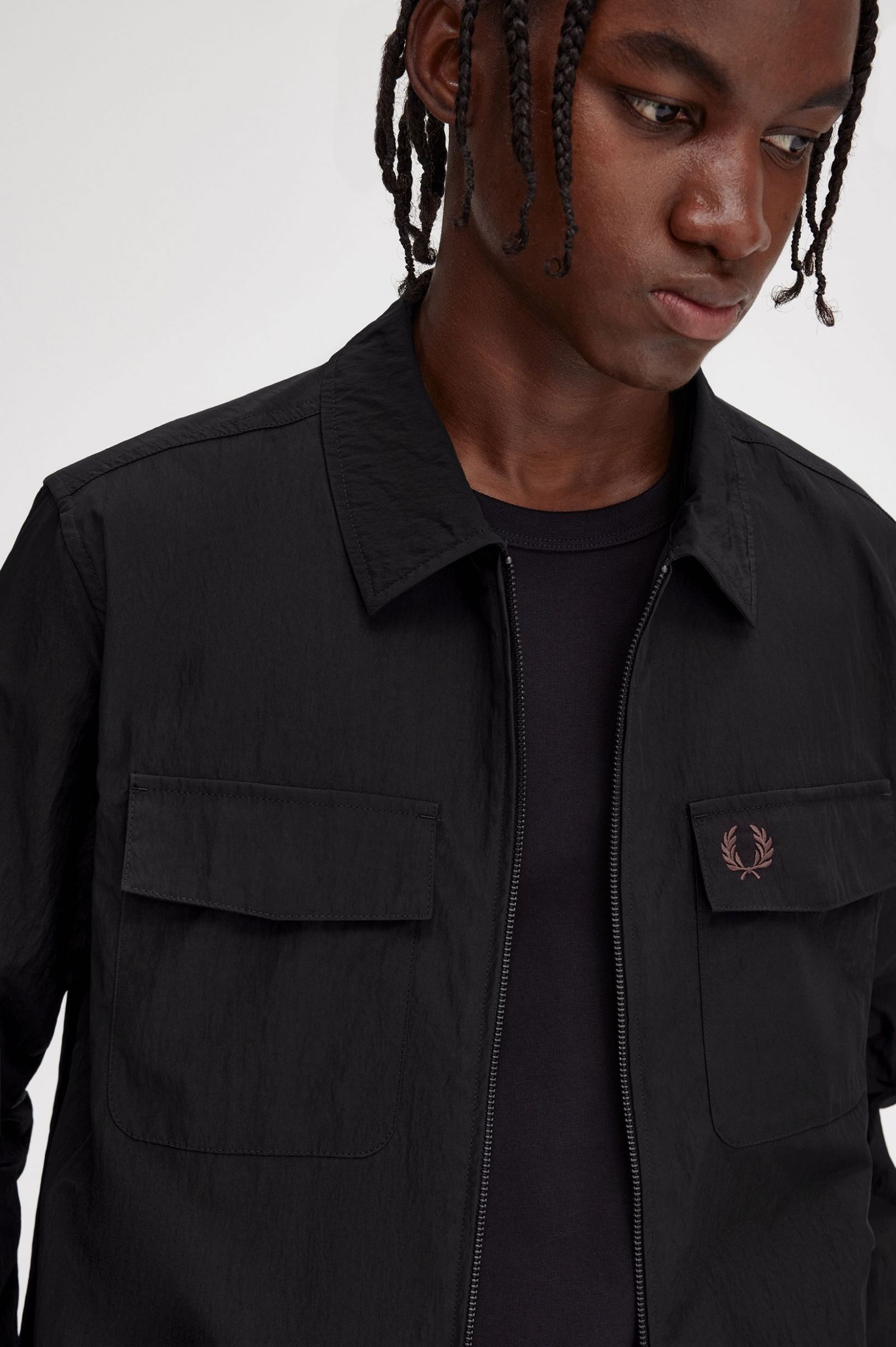 Zip-Through Overshirt Black 7038495